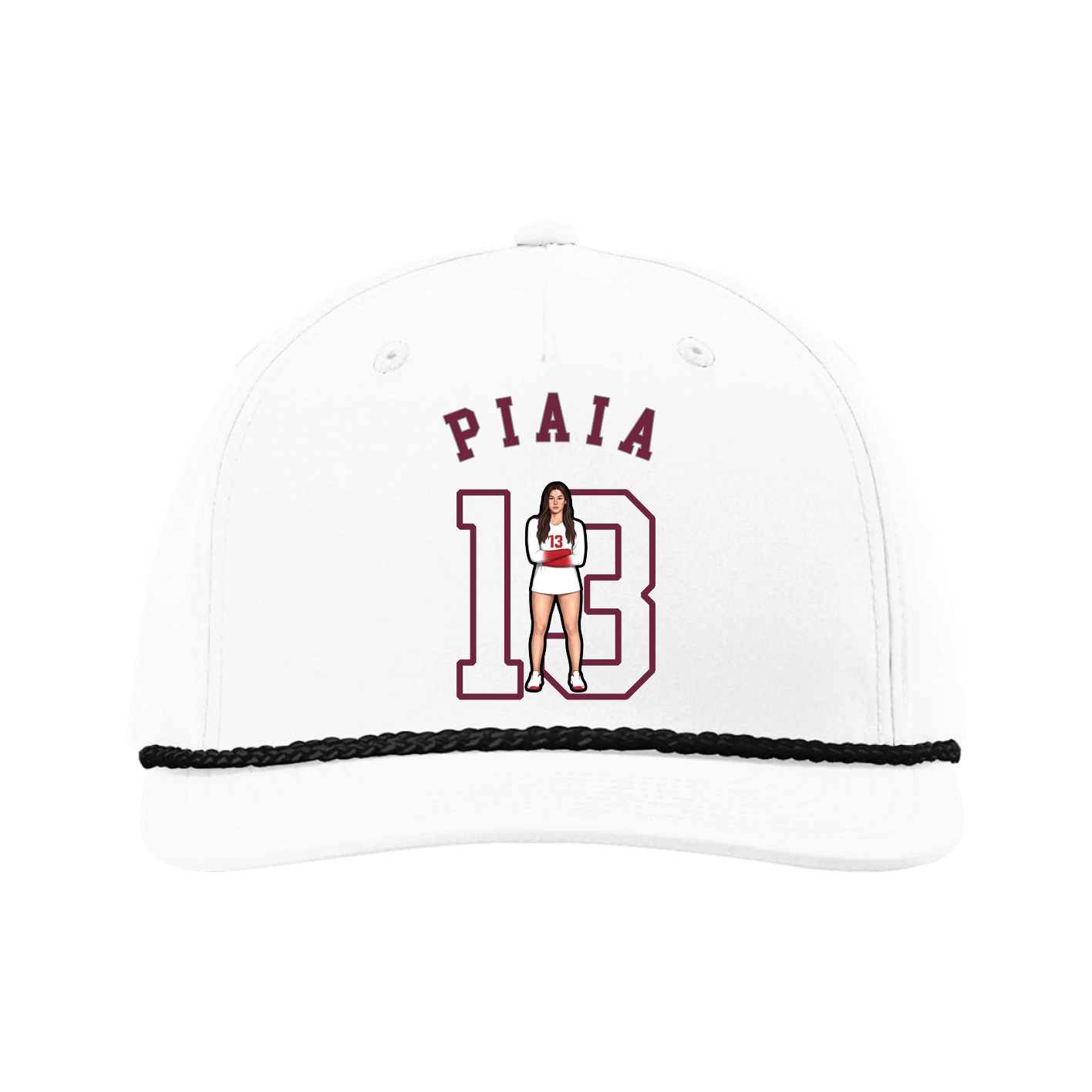 Five-Panel Classic Rope Cap — Shirsey Arch in White