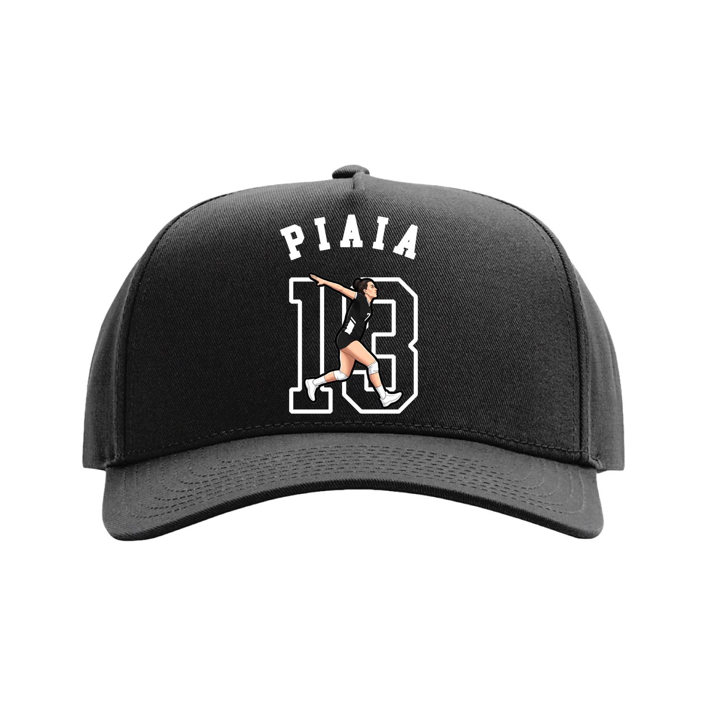 Full Fabric Five-Panel Champ Cap — Shirsey Arch in Black