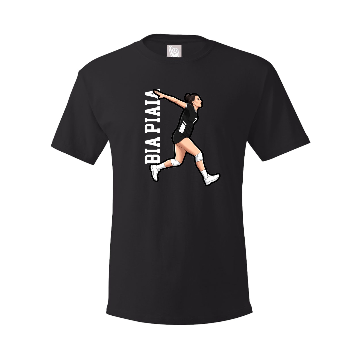 Youth Tee — Name Vertical in Black