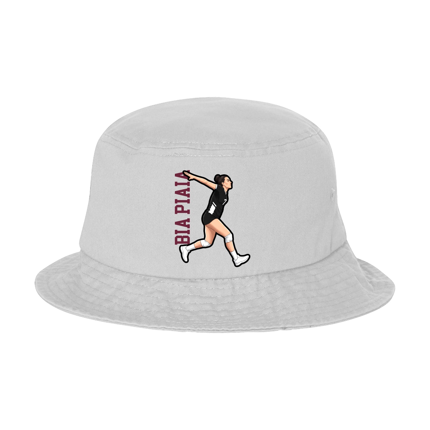 Bucket Cap — Name Vertical in White