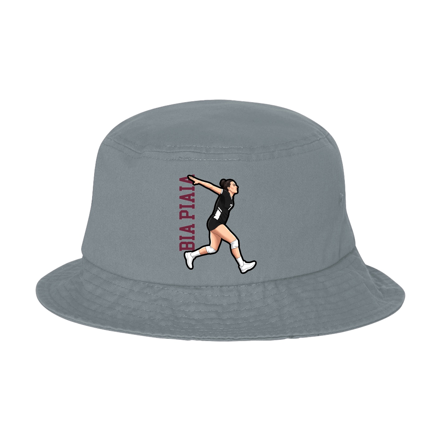 Bucket Cap — Name Vertical in Grey