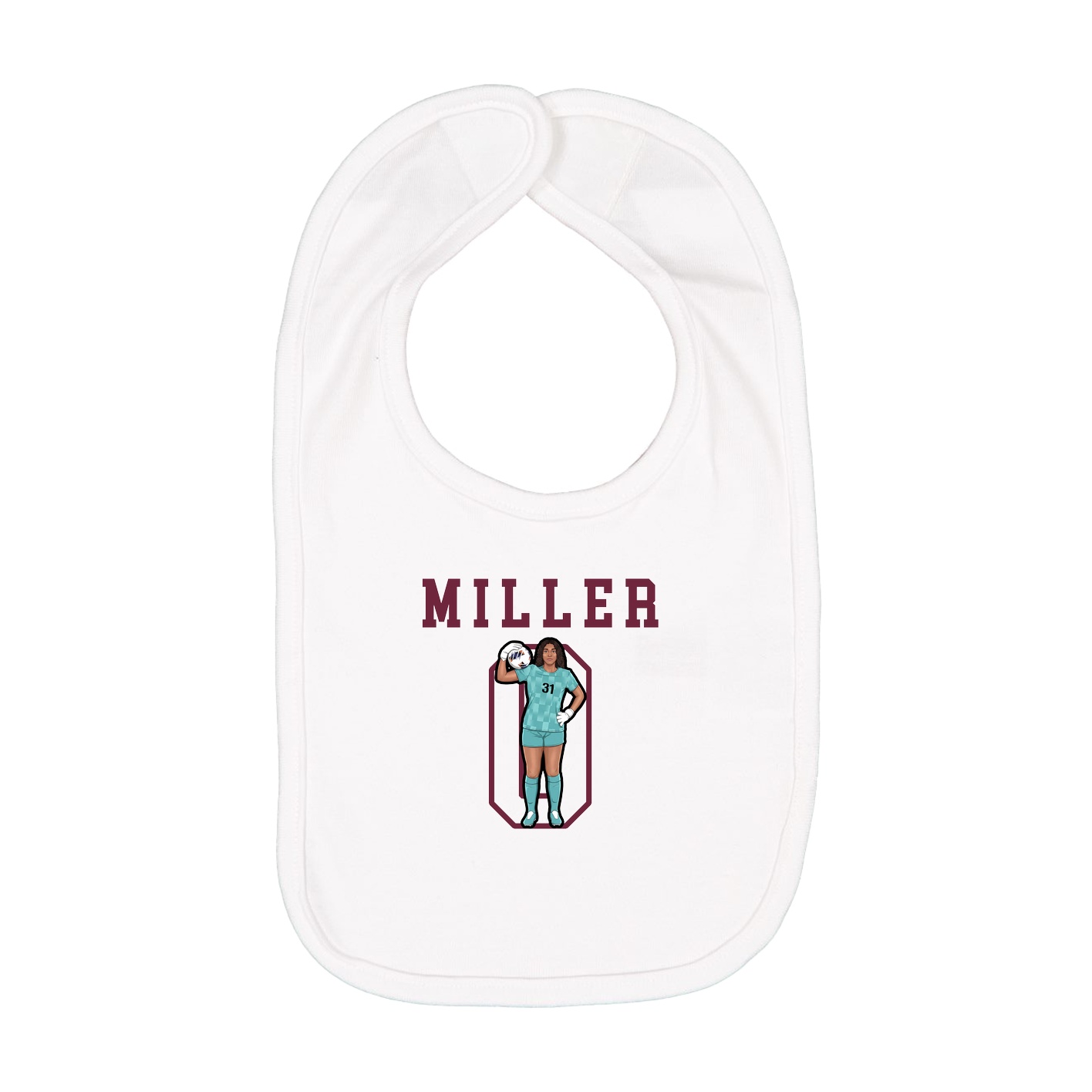 Infant Bib — Shirsey in White