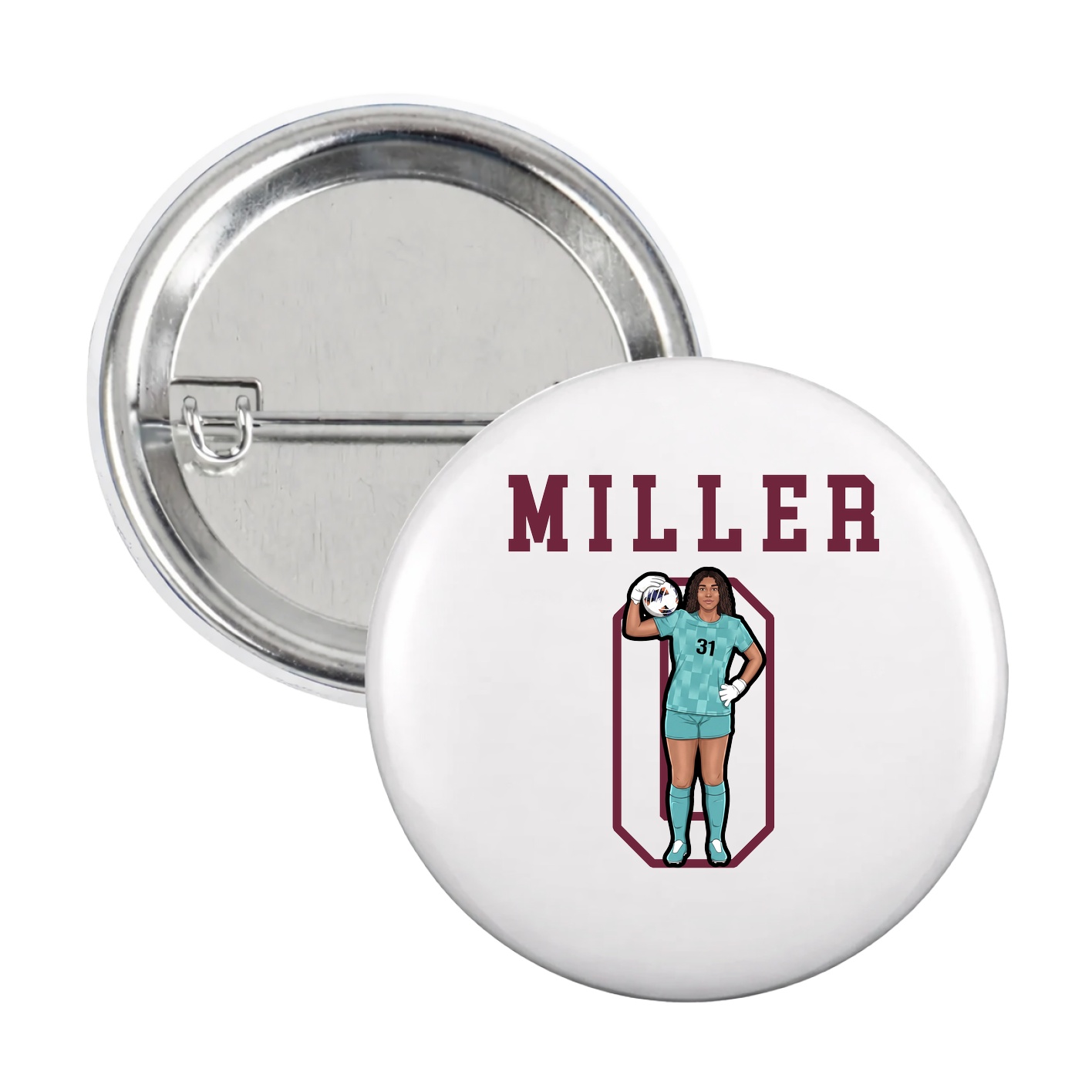Game Day Button — Shirsey in White