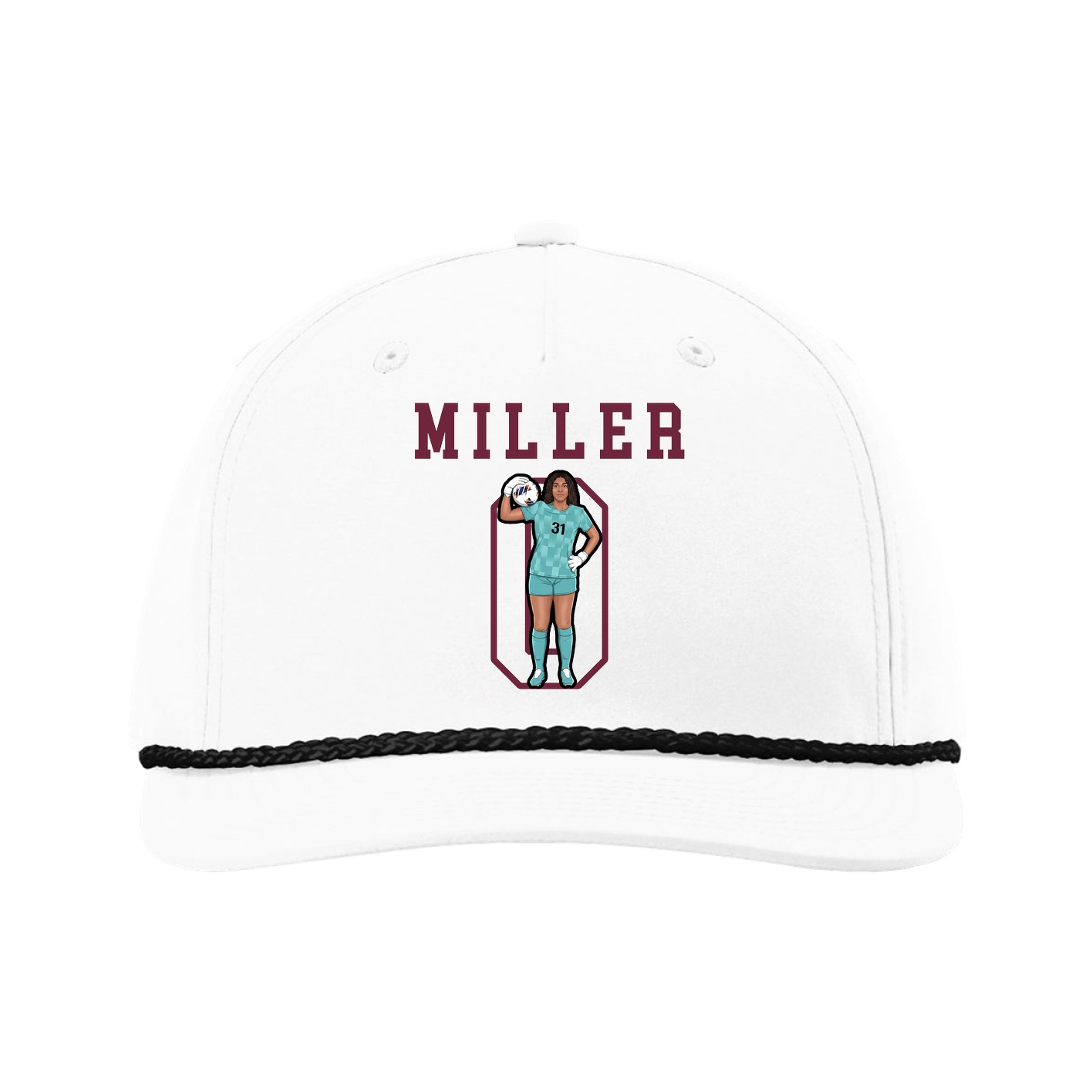 Five-Panel Classic Rope Cap — Shirsey in White
