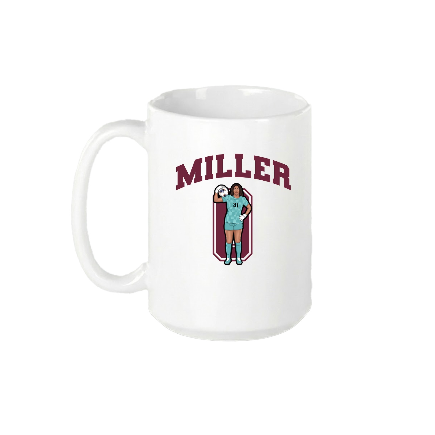15oz Coffee Mug — Number in White