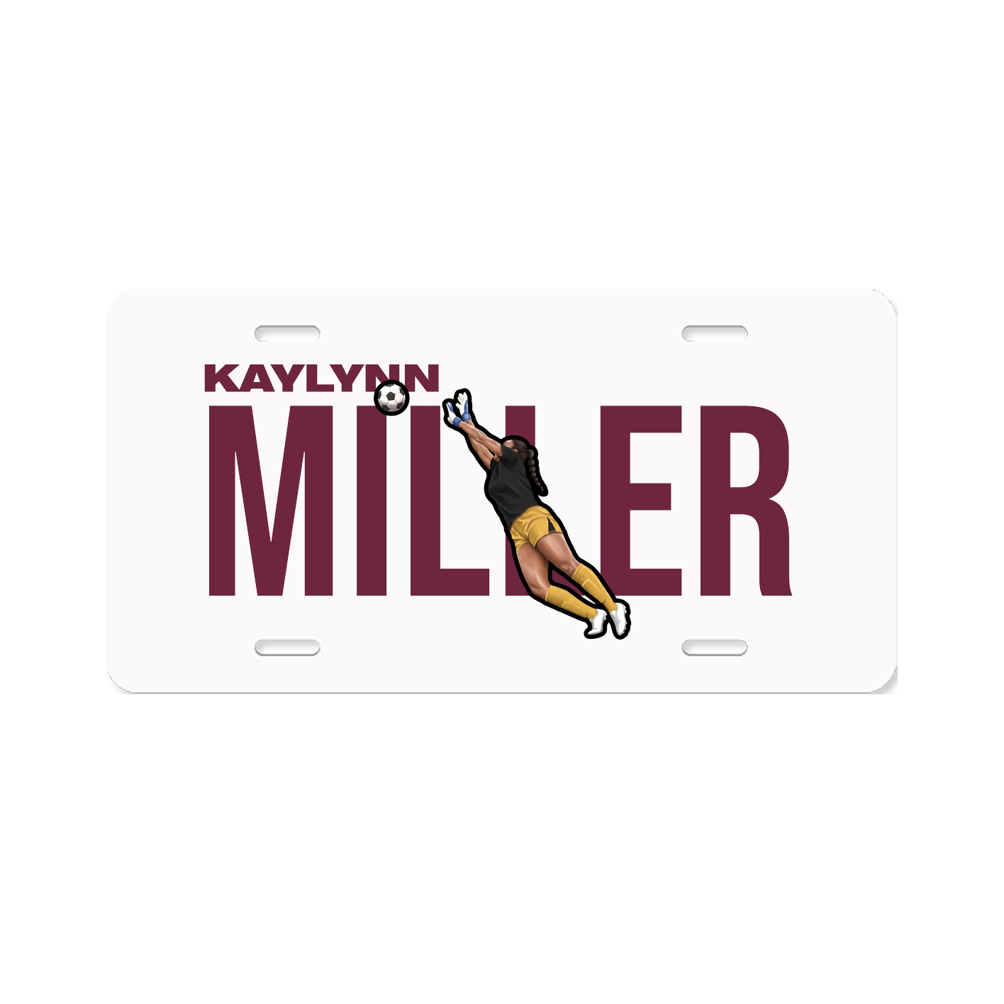 License Plate — Player Name in Classic