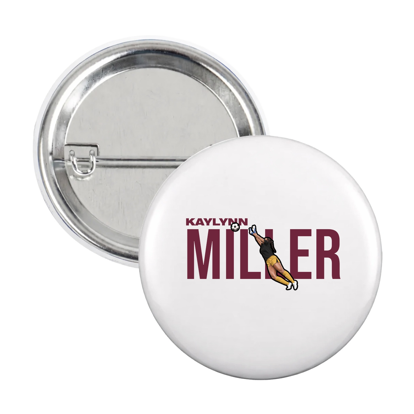 Game Day Button — Player Name in White