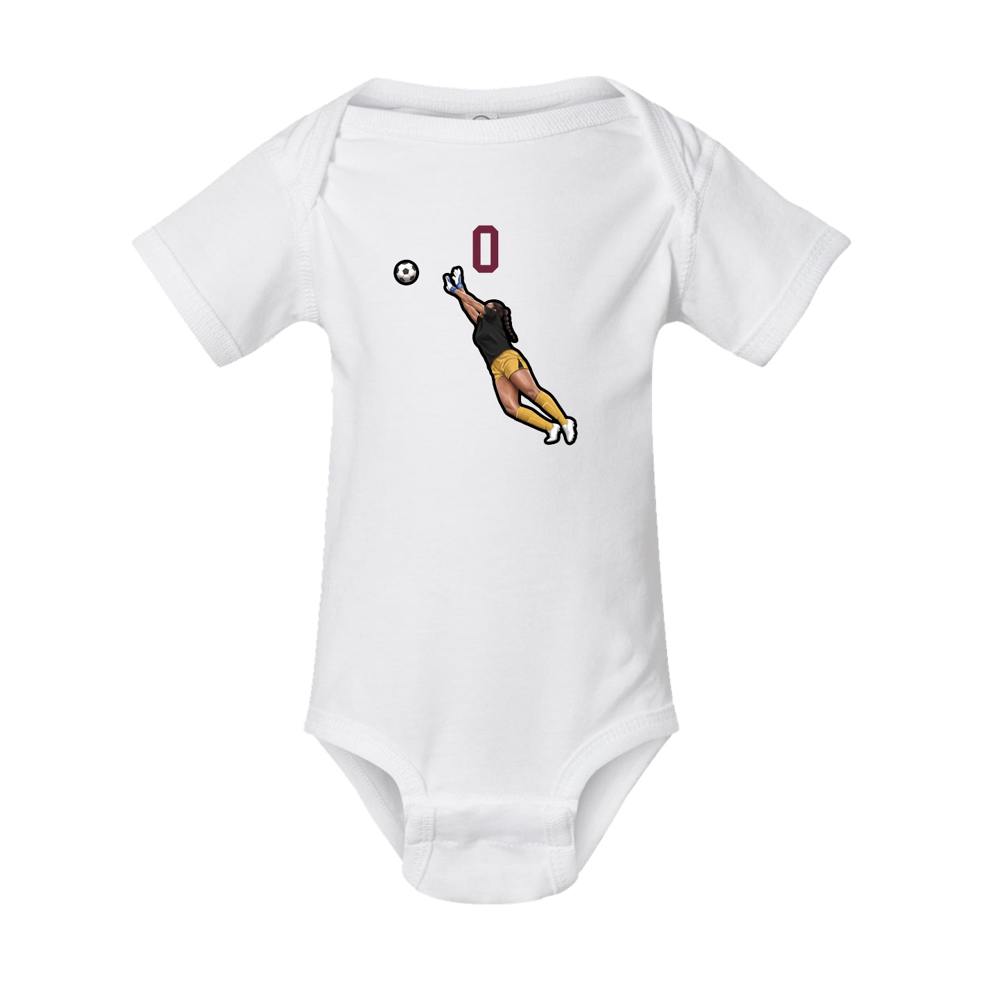 Baby Onesie — Number Top in White