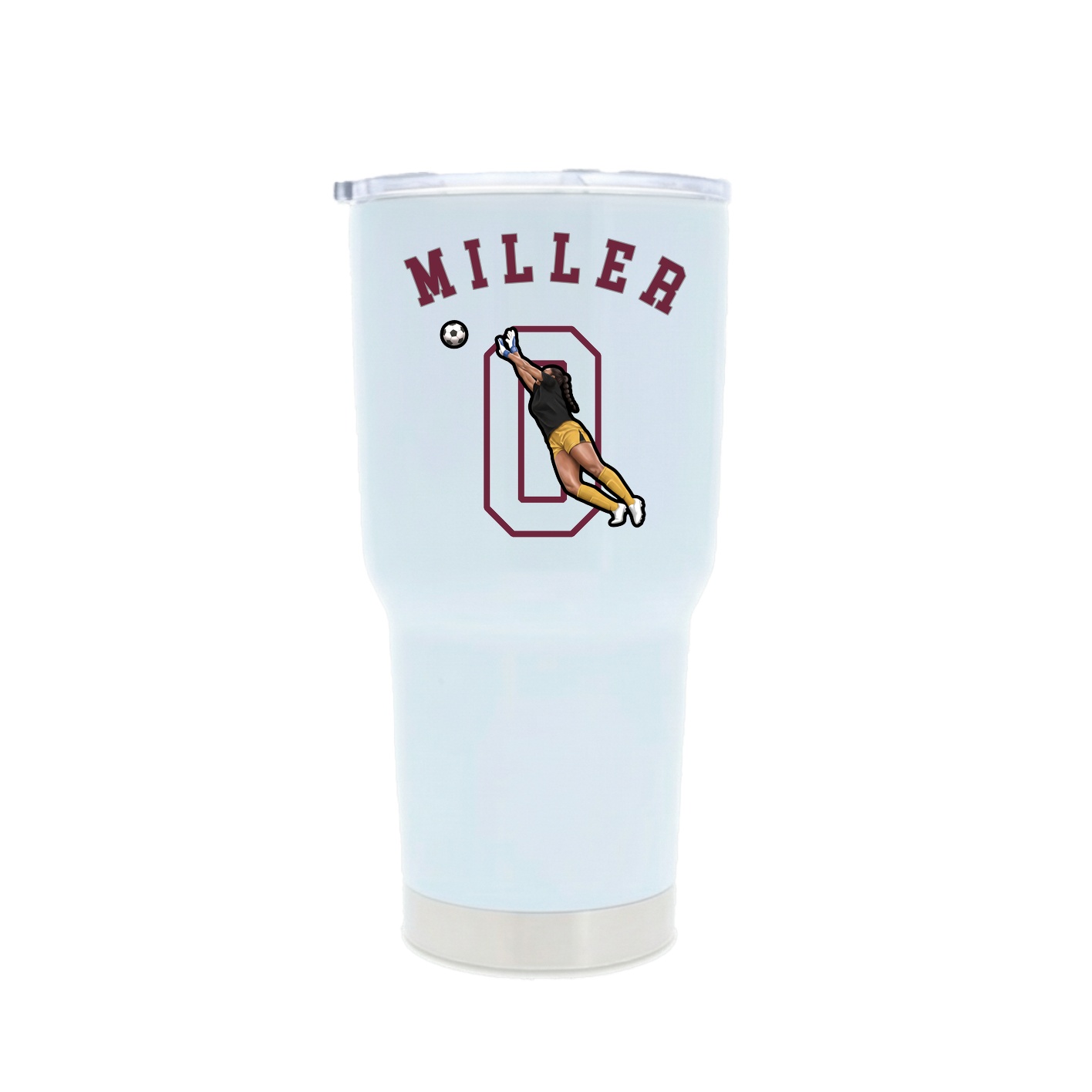 30oz Stainless Steel Tumbler — Shirsey Arch in White