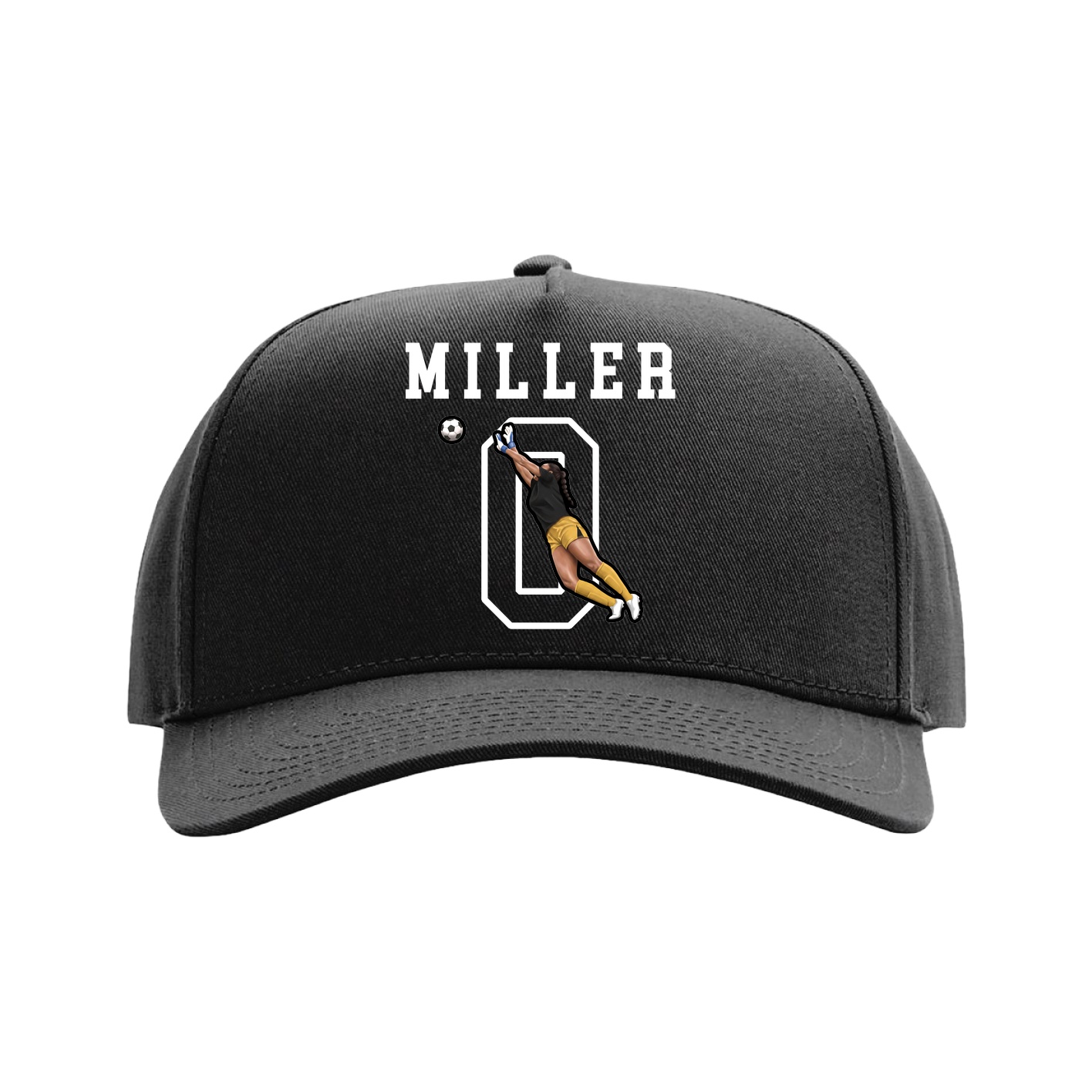 Full Fabric Five-Panel Champ Cap — Shirsey in Black