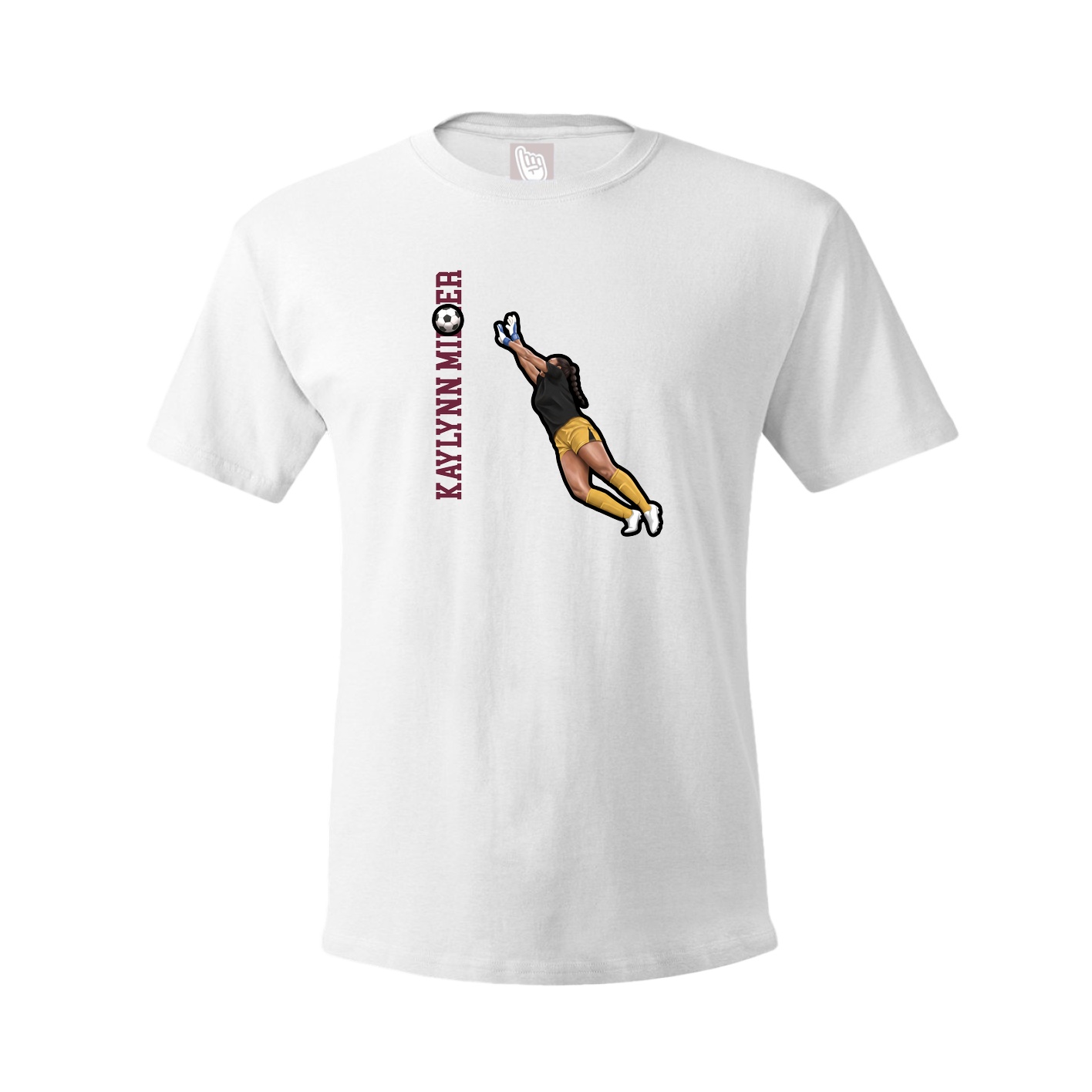 Tee — Name Vertical in White