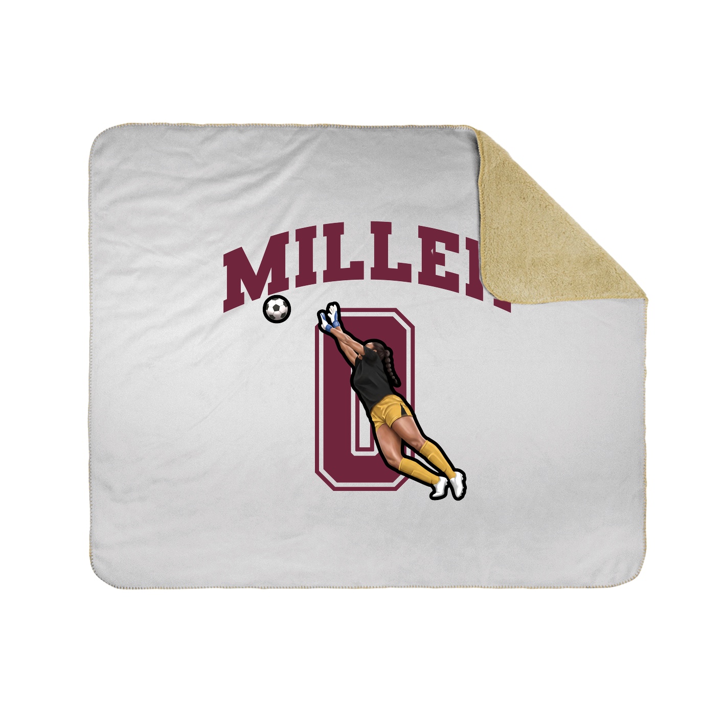 Throw Blanket — Number in White