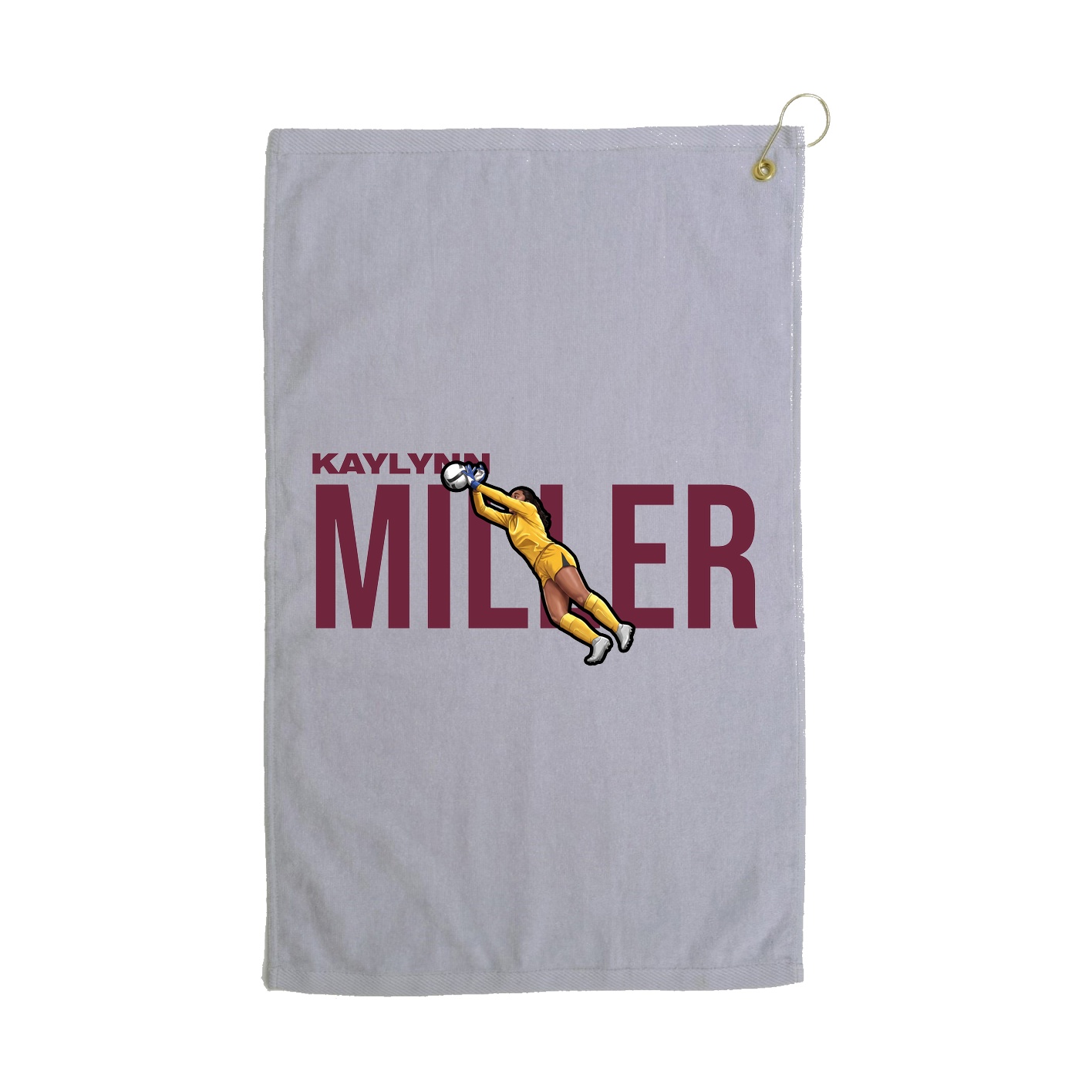 Golf Towel — Player Name in Grey