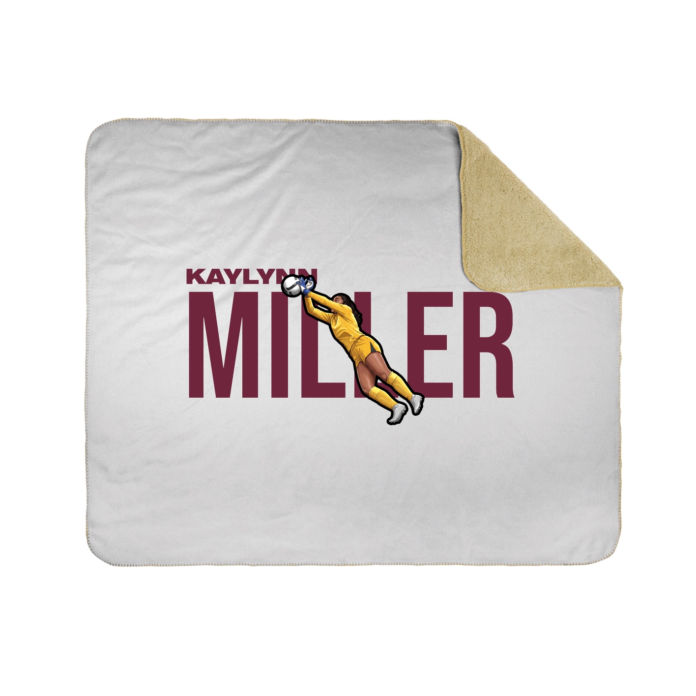 Throw Blanket — Player Name in White