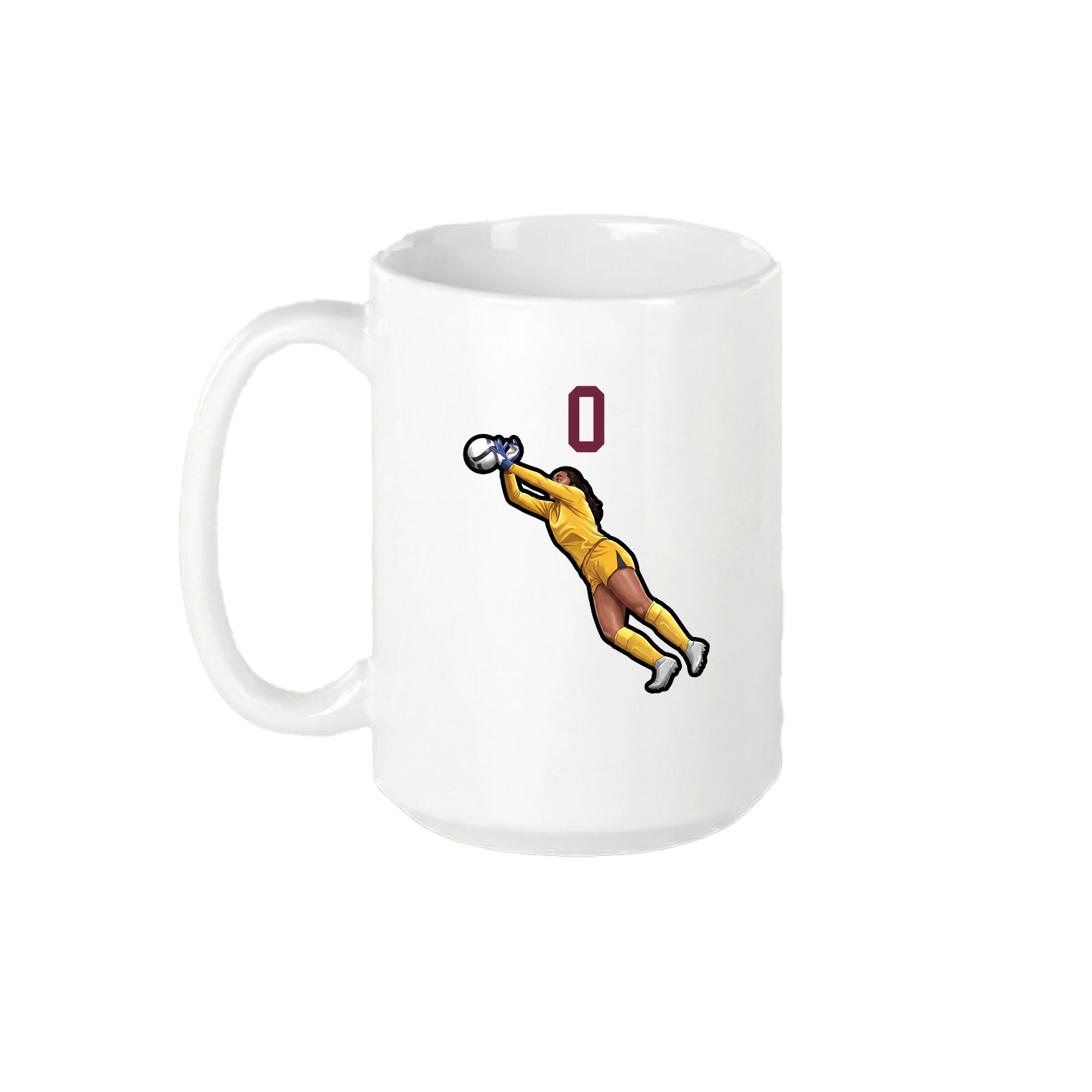 15oz Coffee Mug — Number Top in White