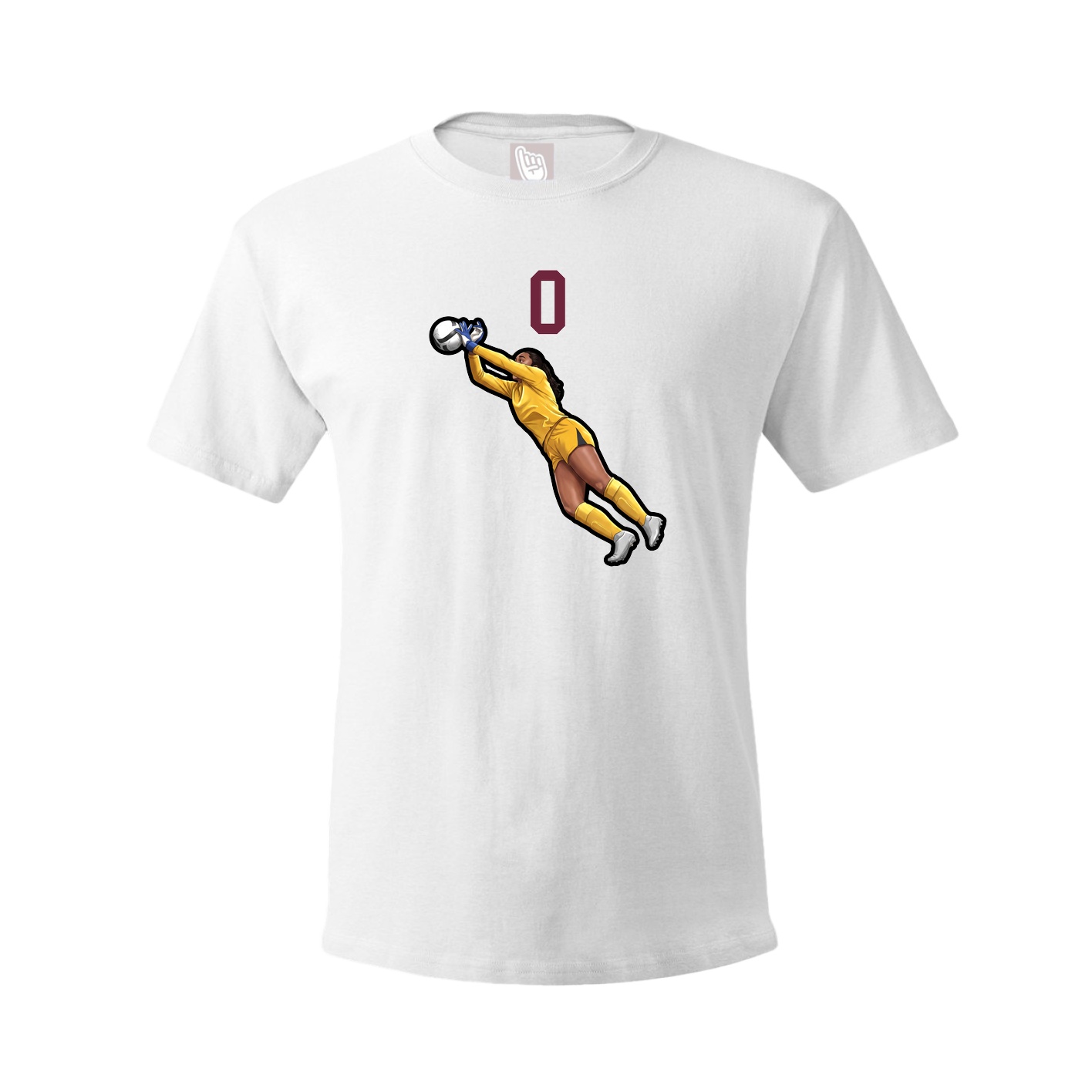 Youth Tee — Number Top in White