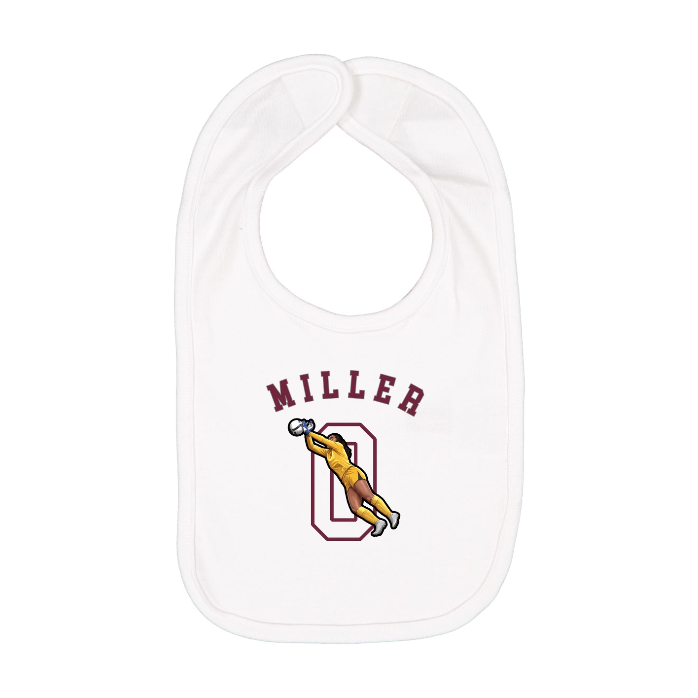 Infant Bib — Shirsey Arch in White