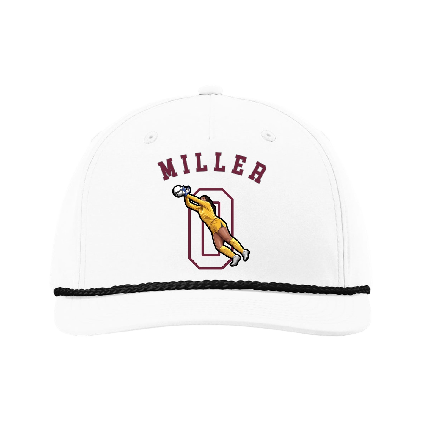 Five-Panel Classic Rope Cap — Shirsey Arch in White
