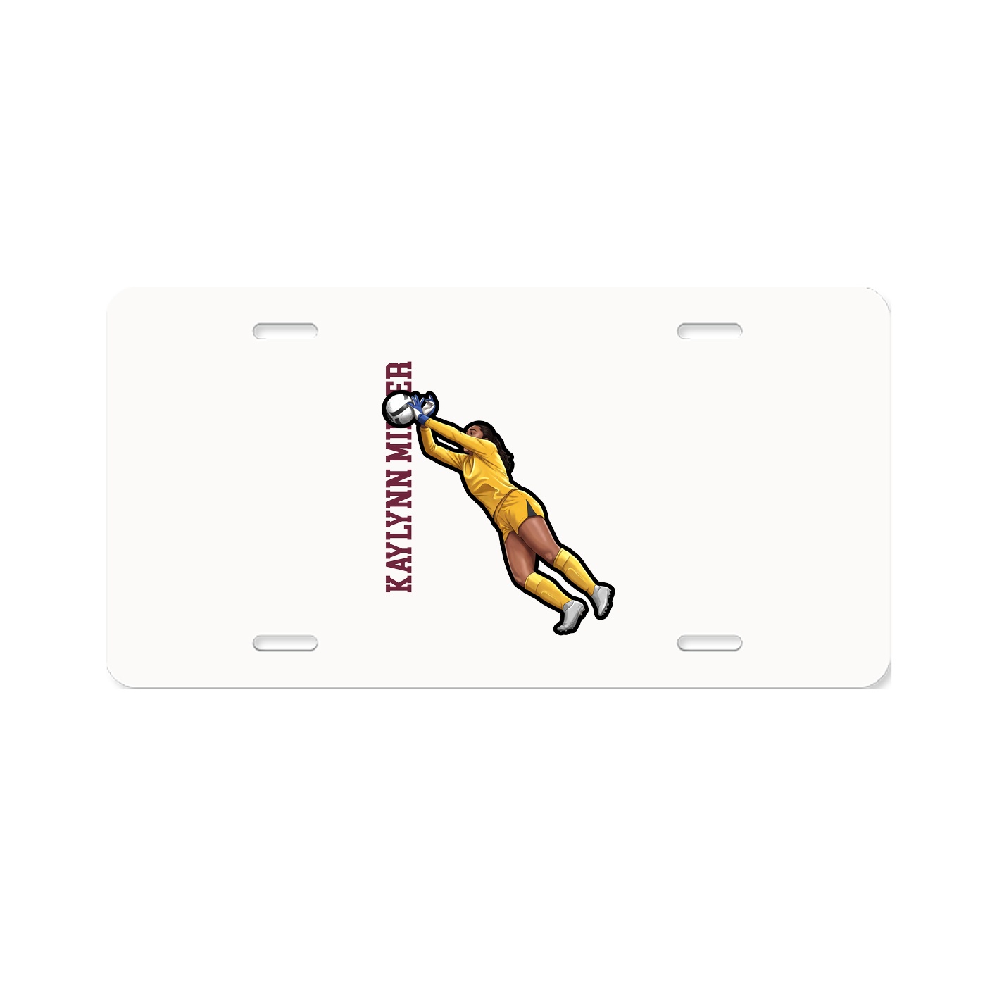 License Plate — Name Vertical in Classic