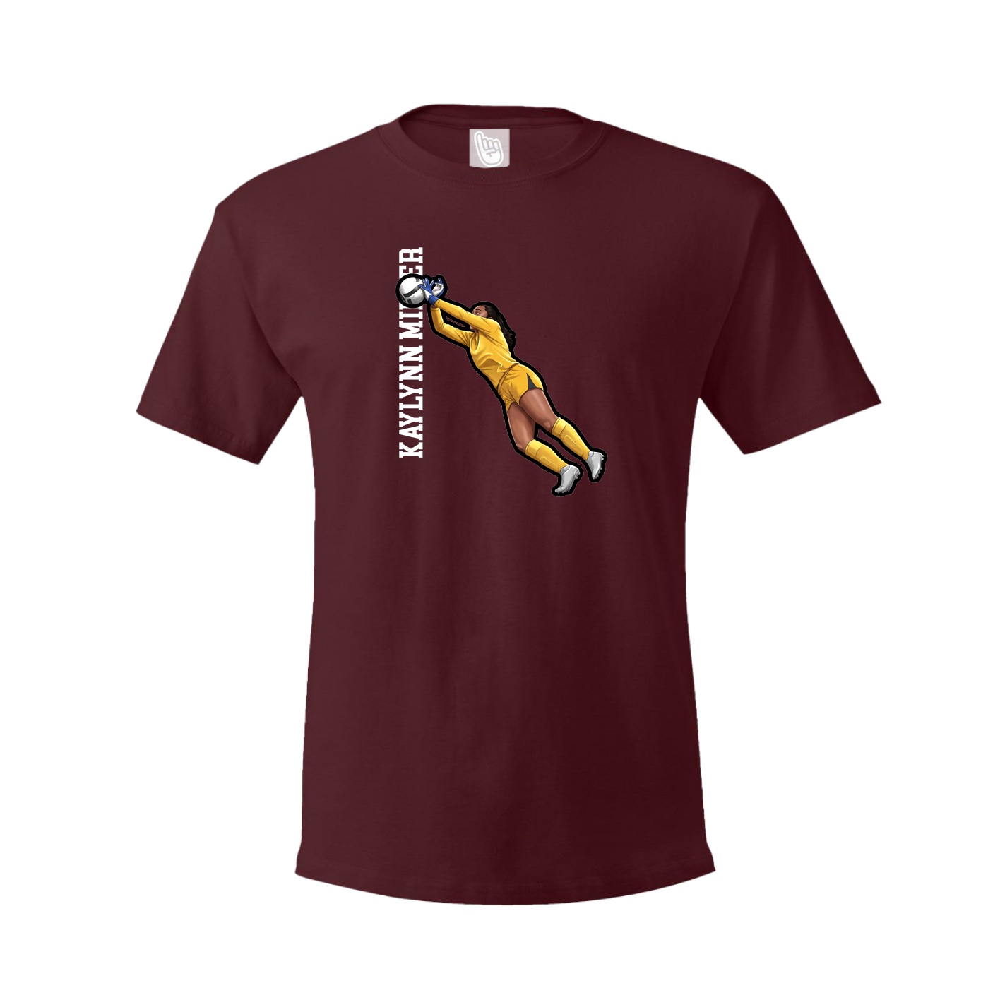 Tee — Name Vertical in Maroon