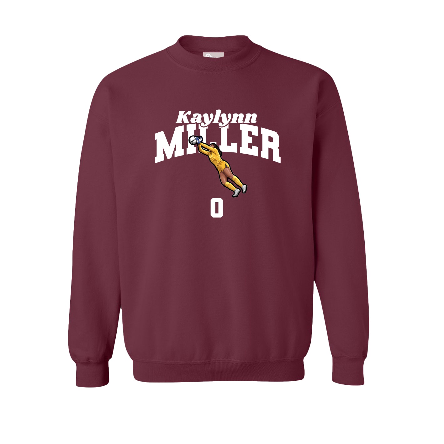 Fleece Crew — Signature Arch in Maroon