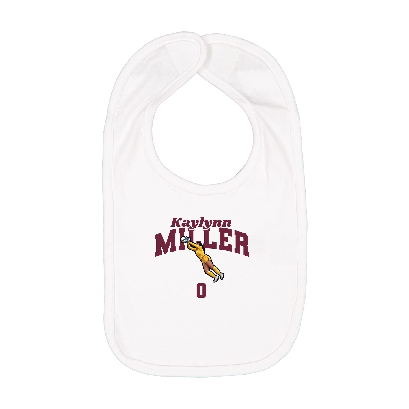 Infant Bib — Signature Arch in White
