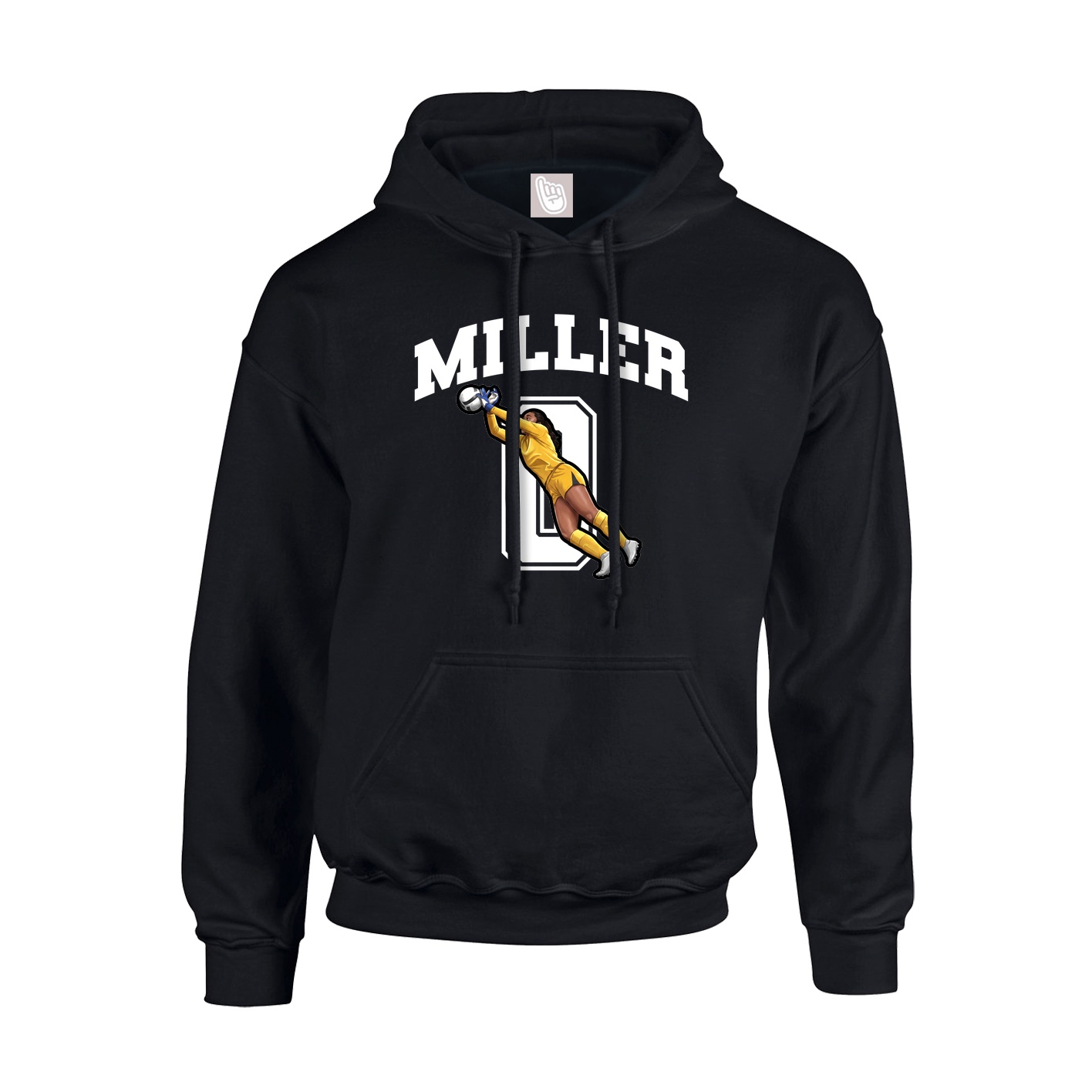 Youth Hoodie — Number in Black