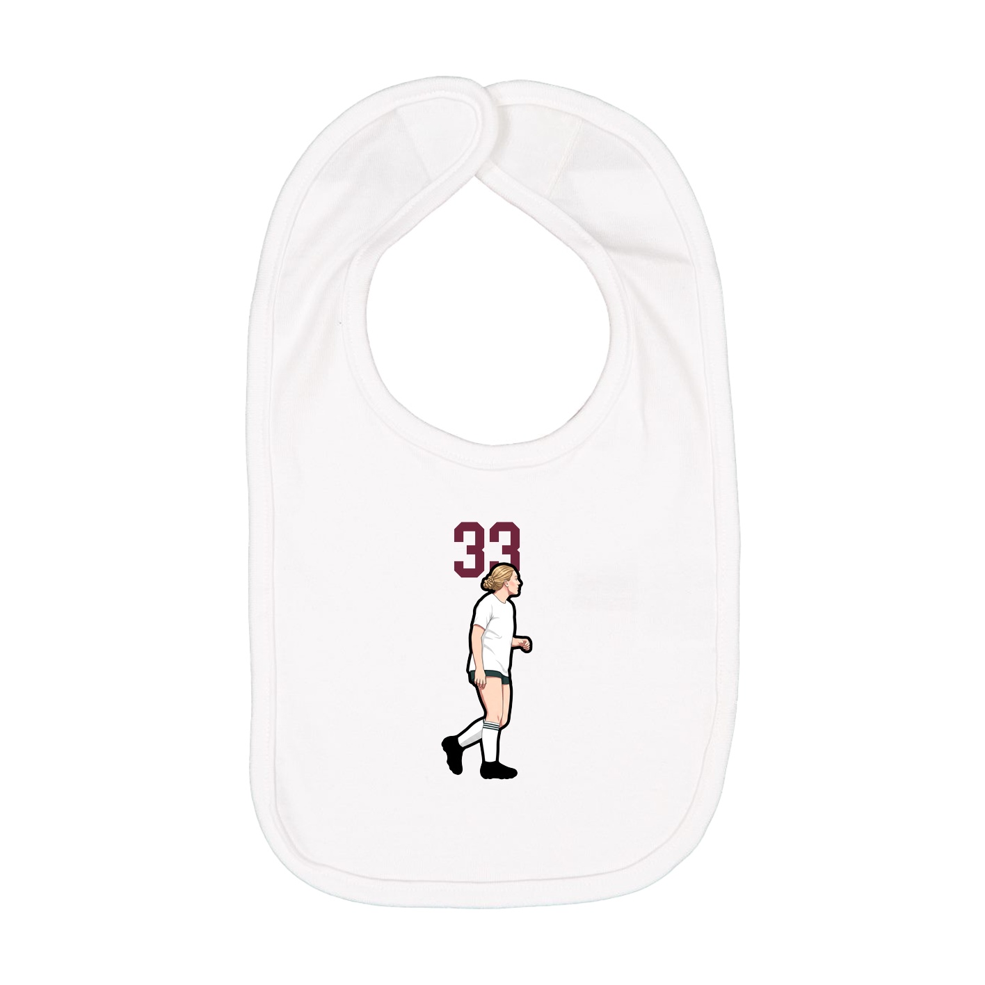 Infant Bib — Number Top in White