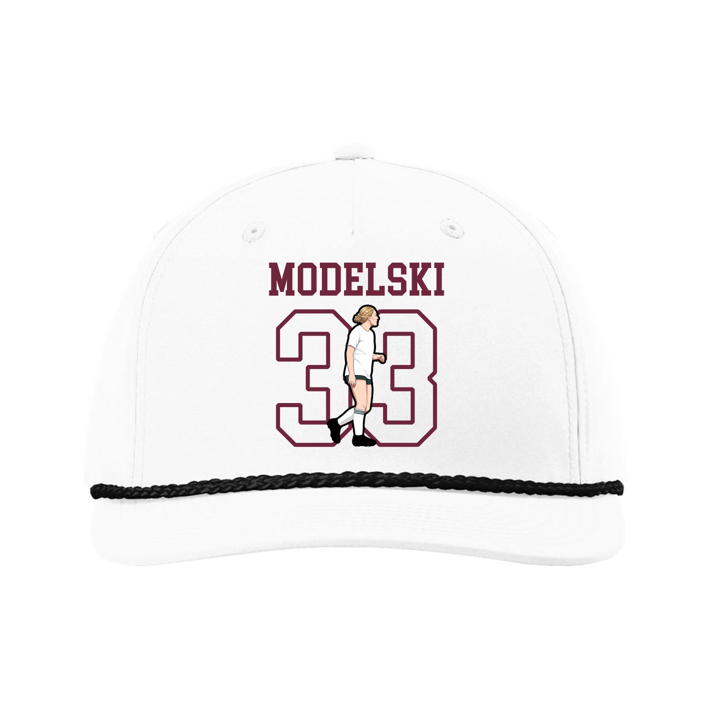 Five-Panel Classic Rope Cap — Shirsey in White