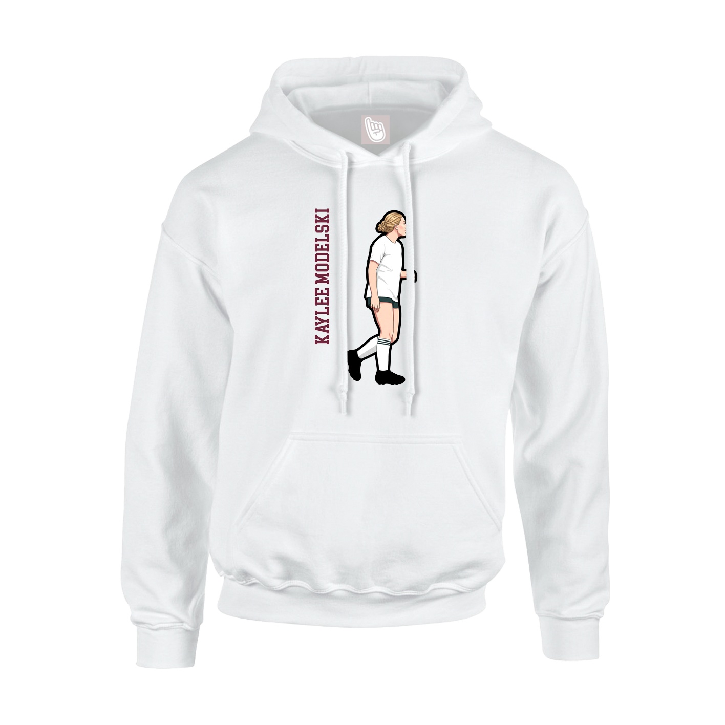Hoodie — Name Vertical in White
