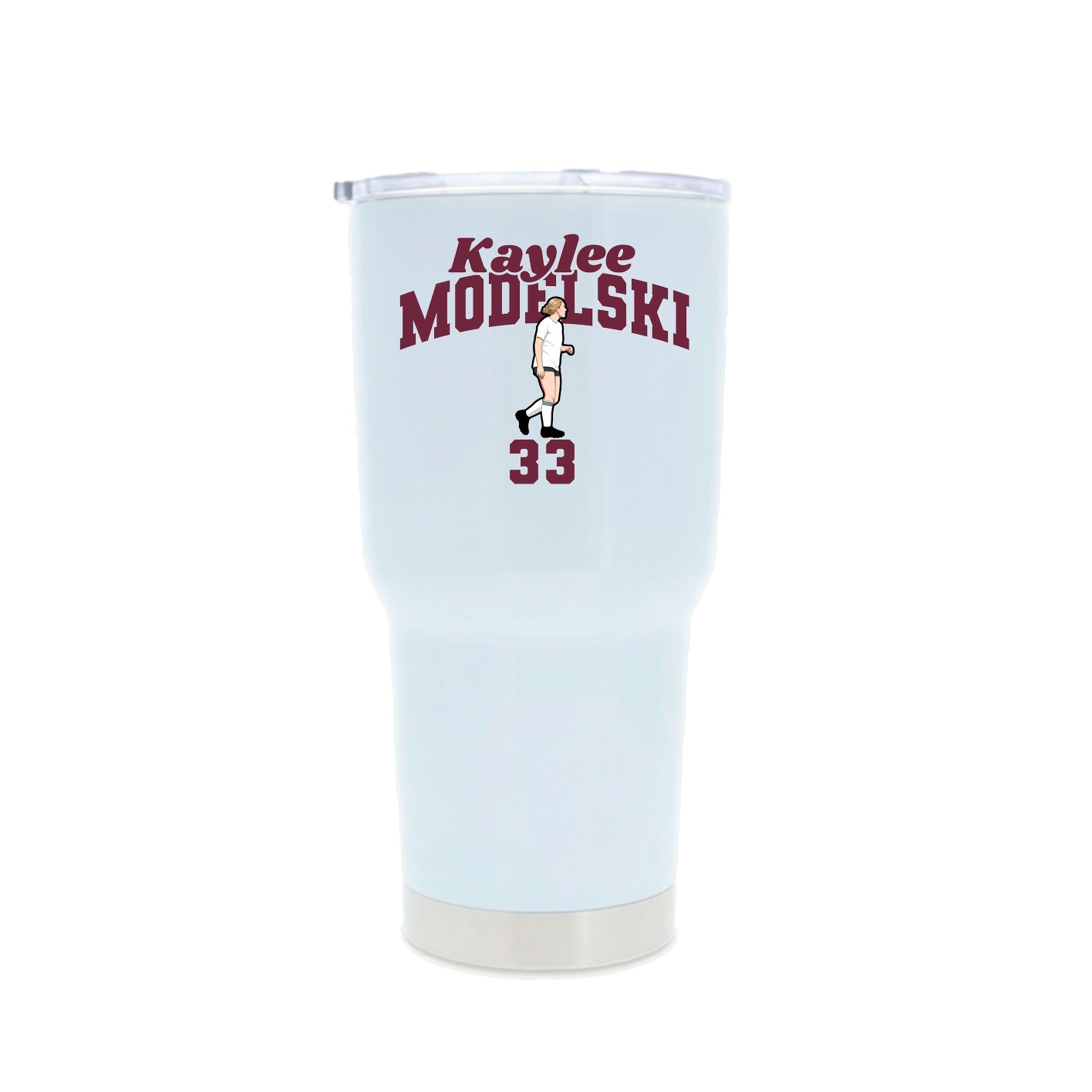 30oz Stainless Steel Tumbler — Signature Arch in White