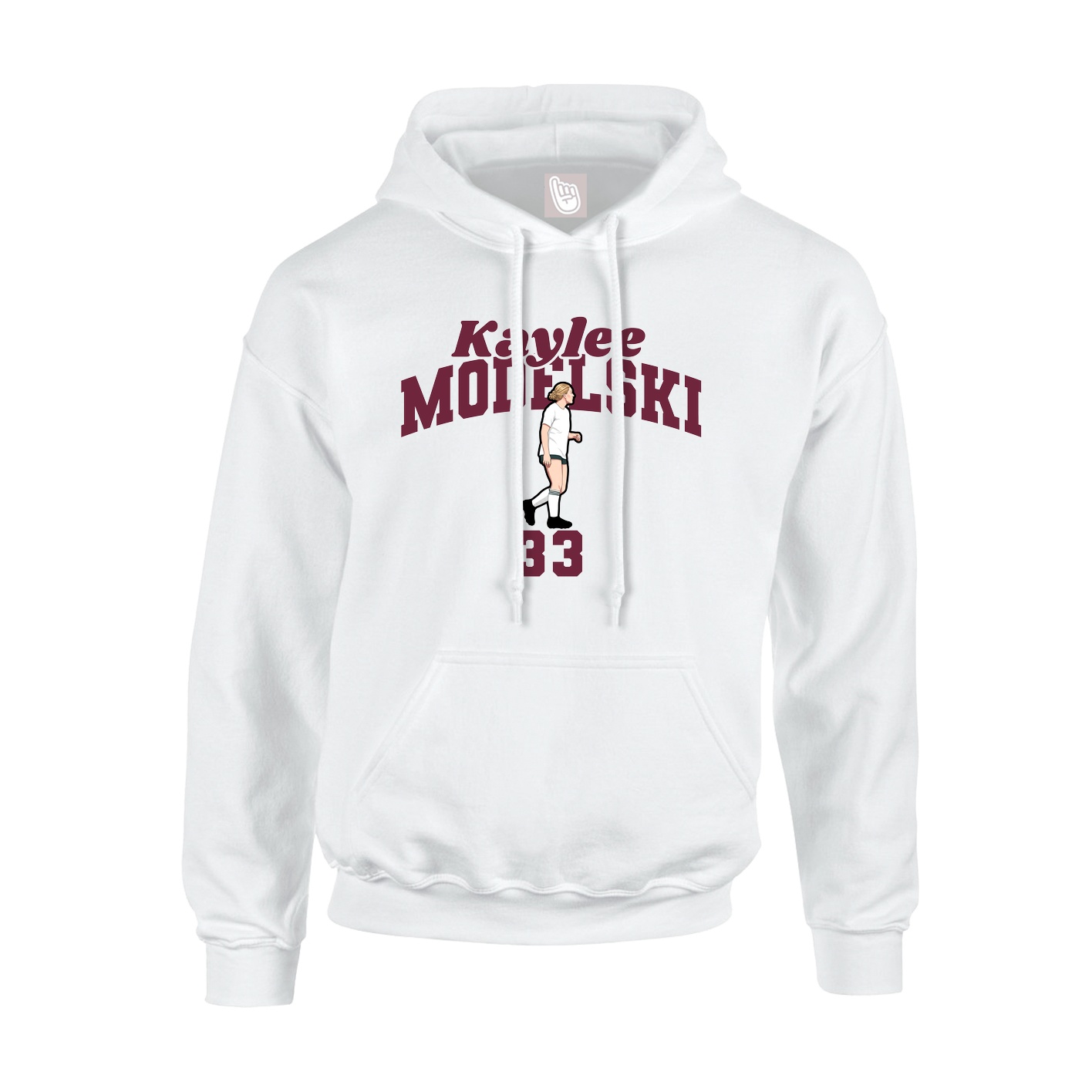 Youth Hoodie — Signature Arch in White