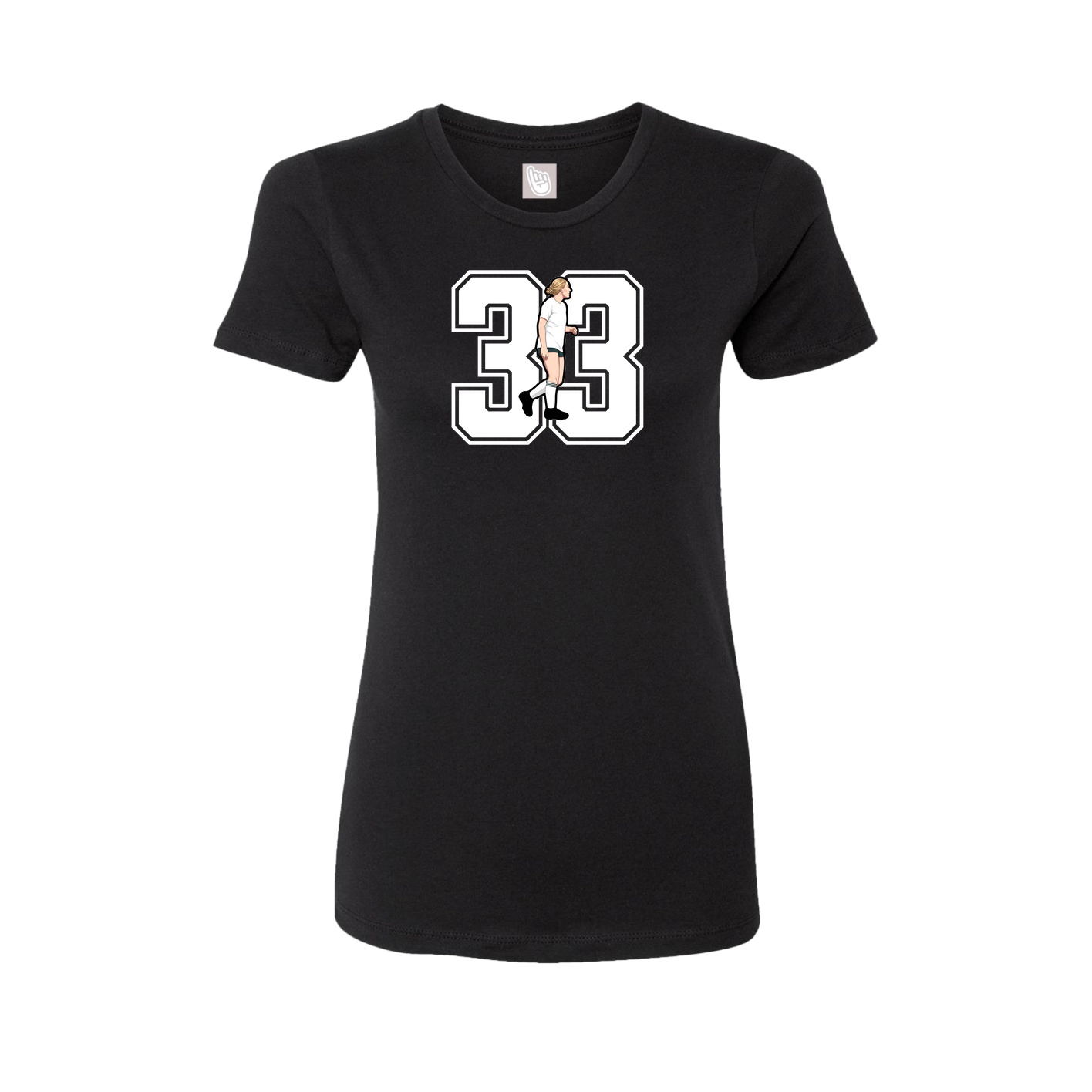 Womens Tee — Number in Black