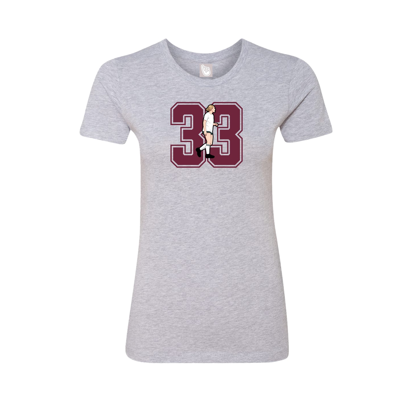 Womens Tee — Number in Grey