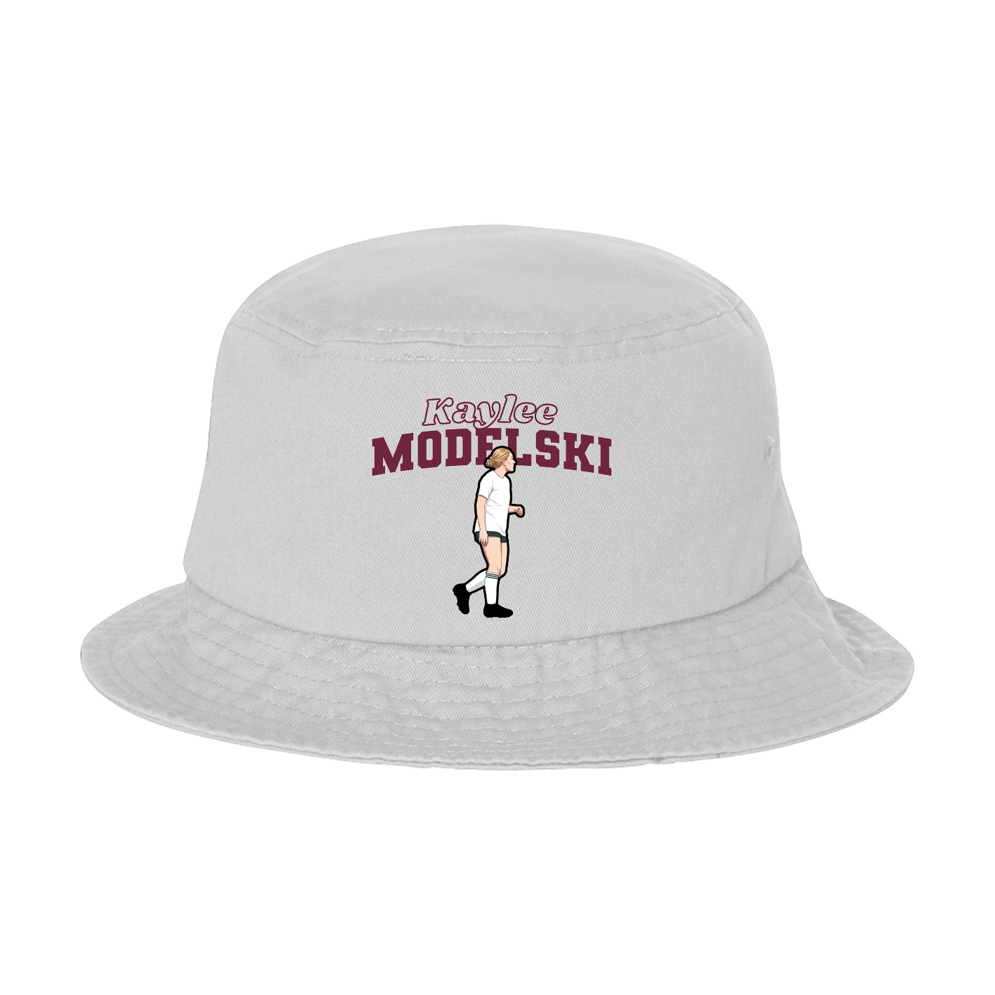 Bucket Cap — Name Arch in White