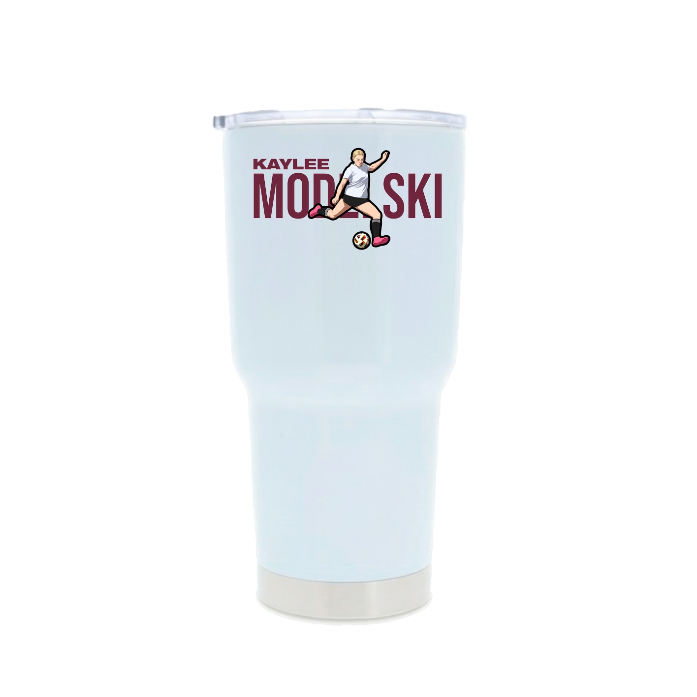 30oz Stainless Steel Tumbler — Player Name in White