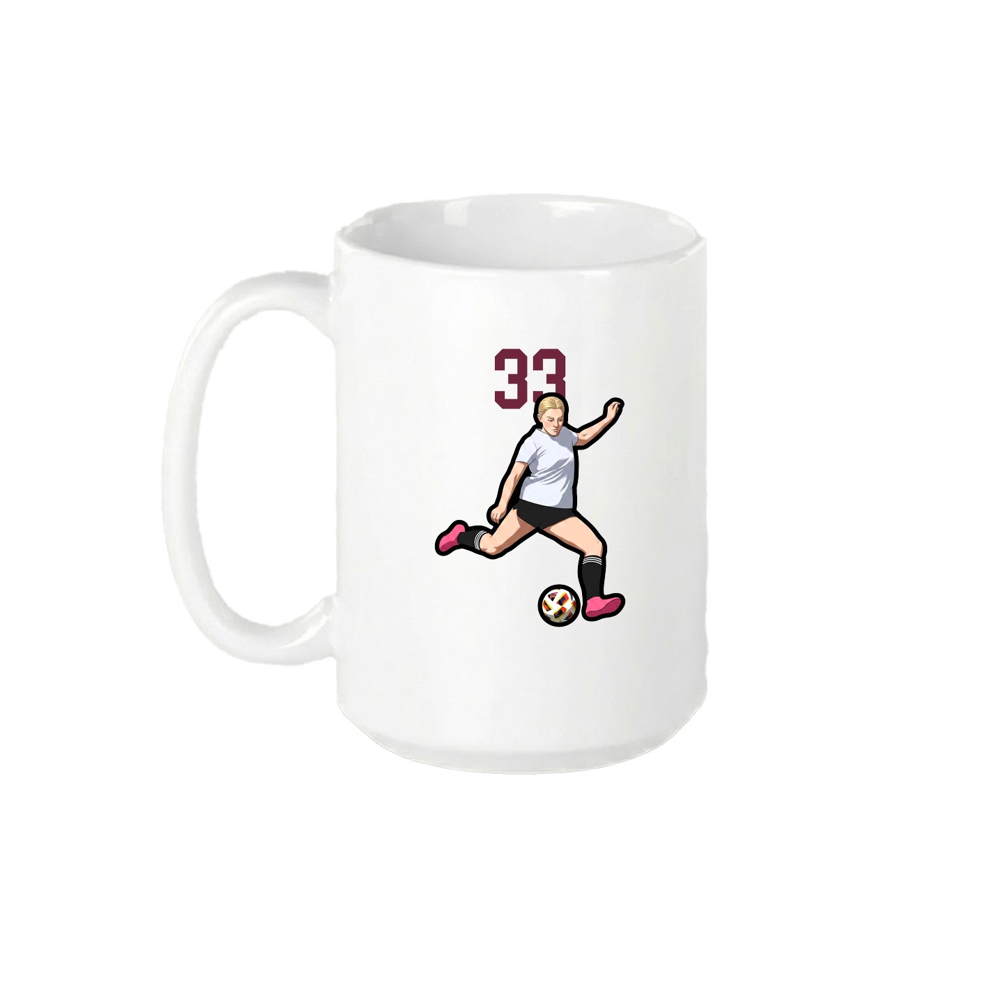 15oz Coffee Mug — Number Top in White