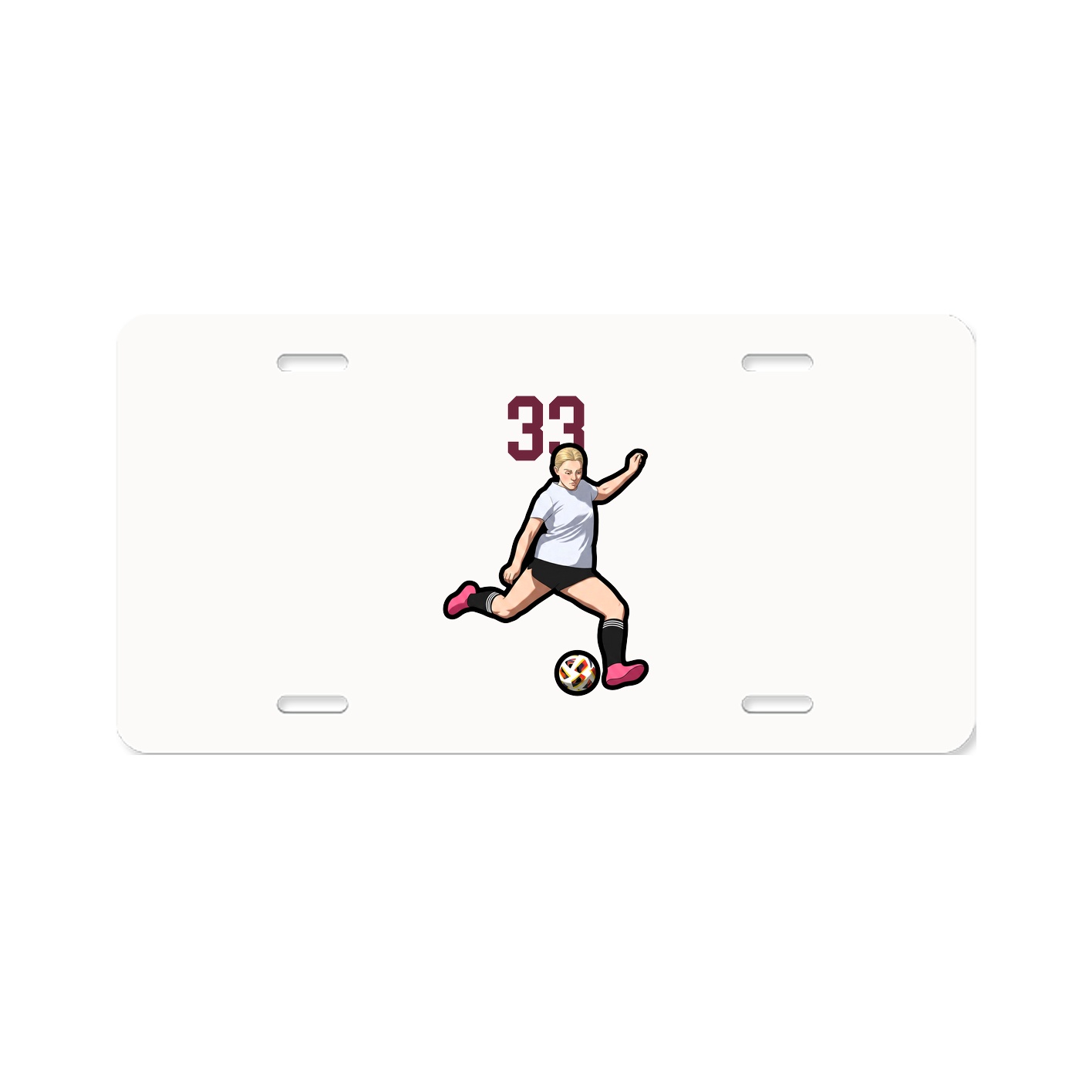 License Plate — Number Top in Classic