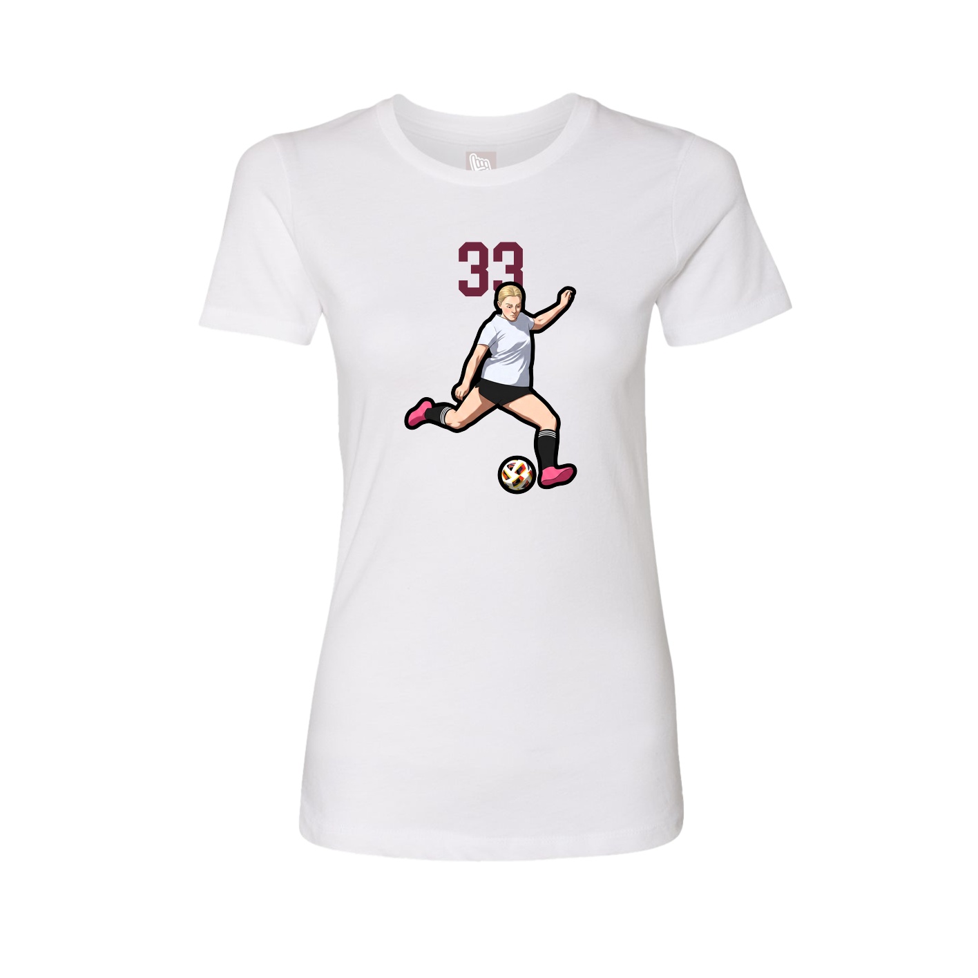 Womens Tee — Number Top in White
