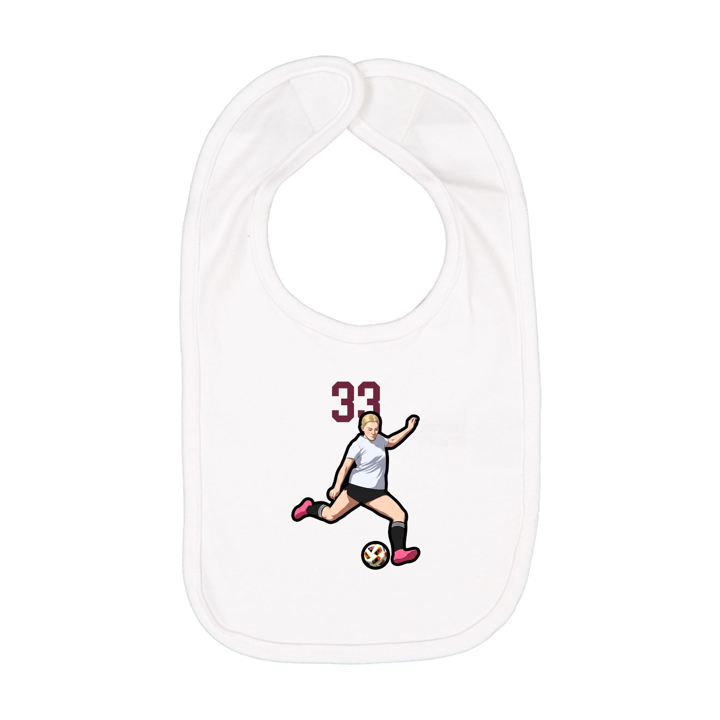 Infant Bib — Number Top in White