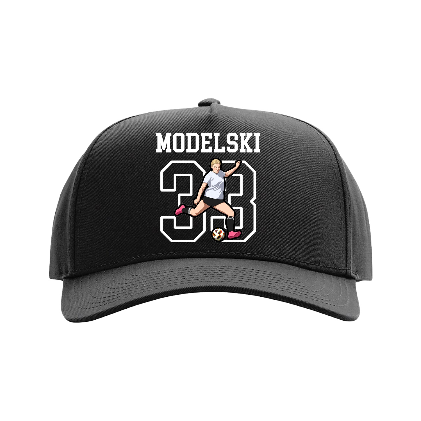 Full Fabric Five-Panel Champ Cap — Shirsey in Black