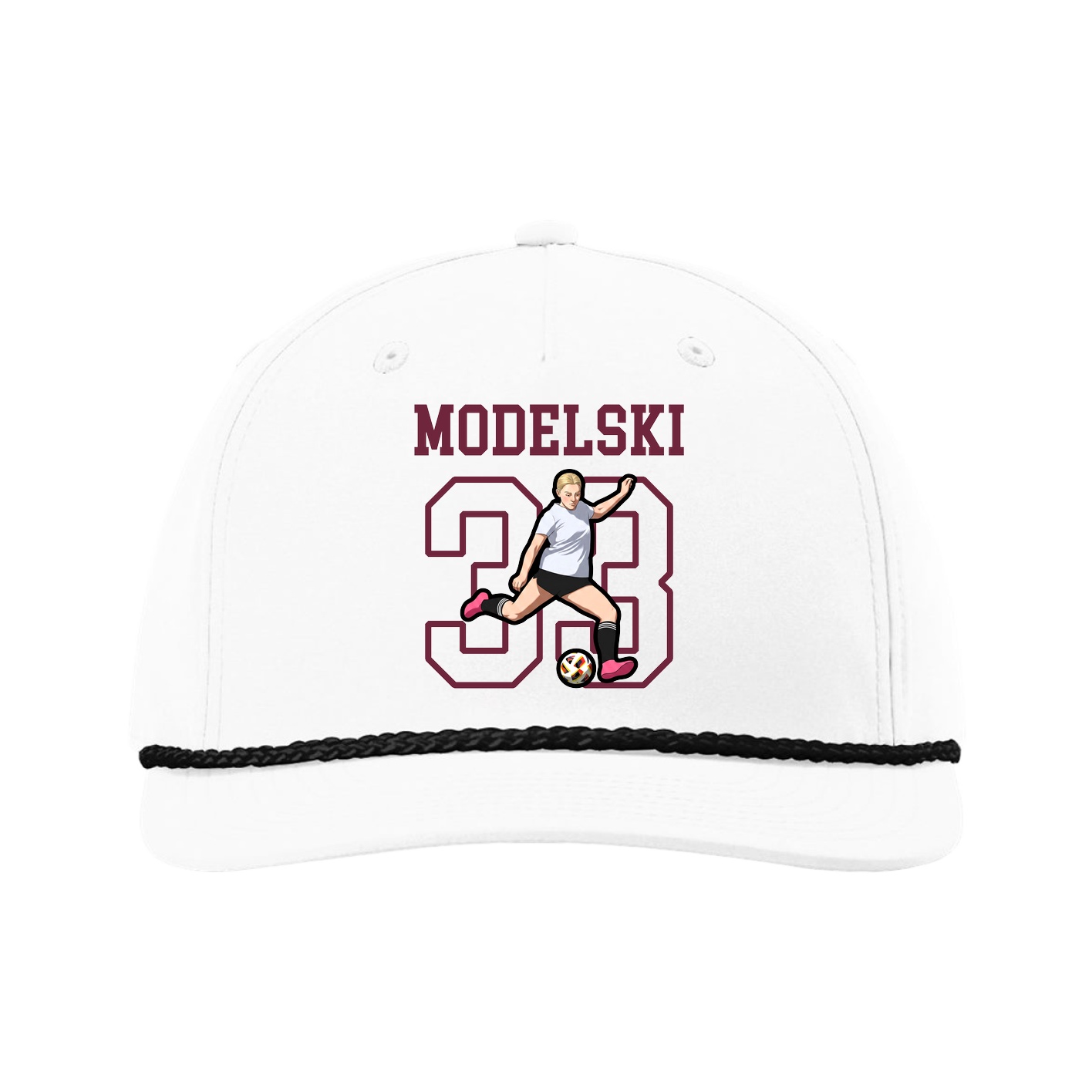 Five-Panel Classic Rope Cap — Shirsey in White