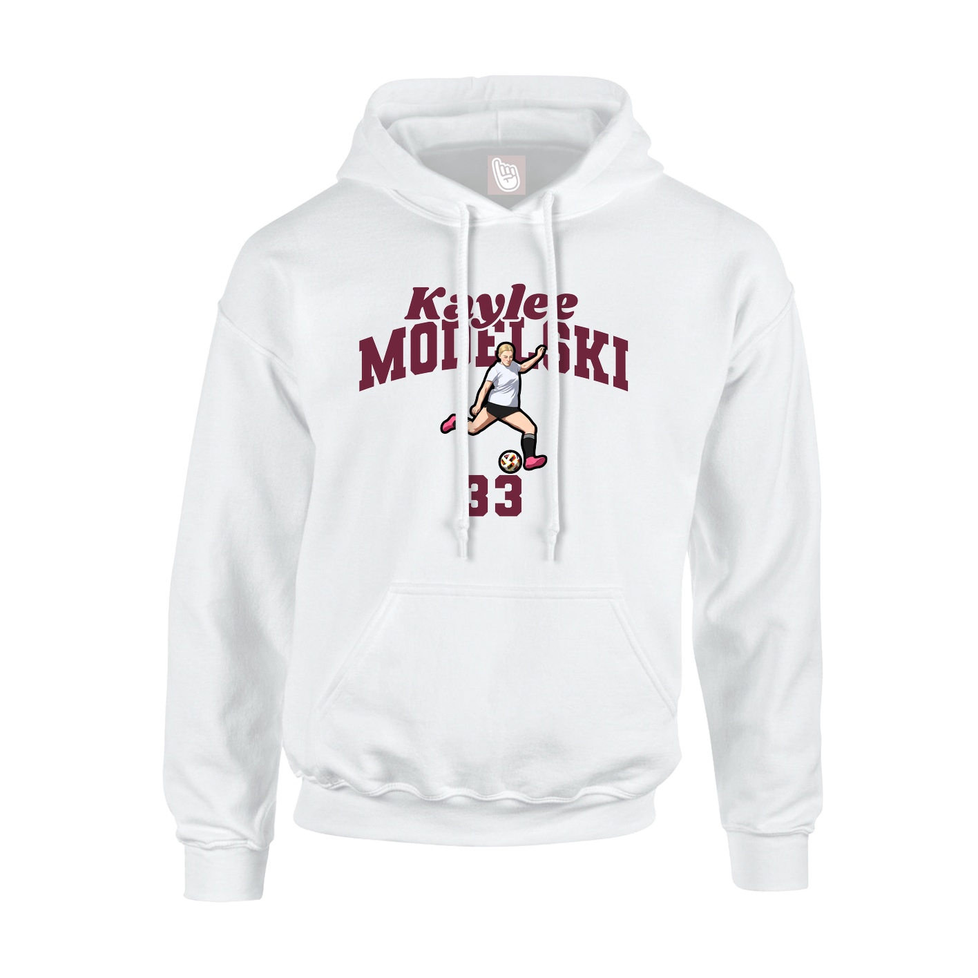 Hoodie — Signature Arch in White