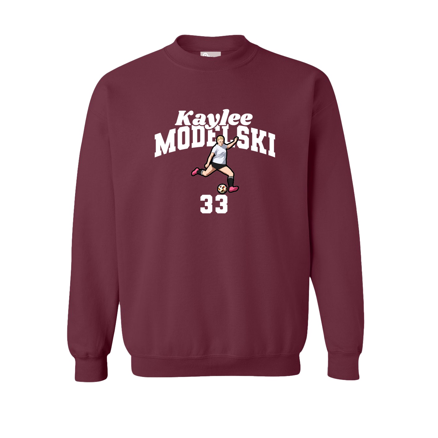 Fleece Crew — Signature Arch in Maroon