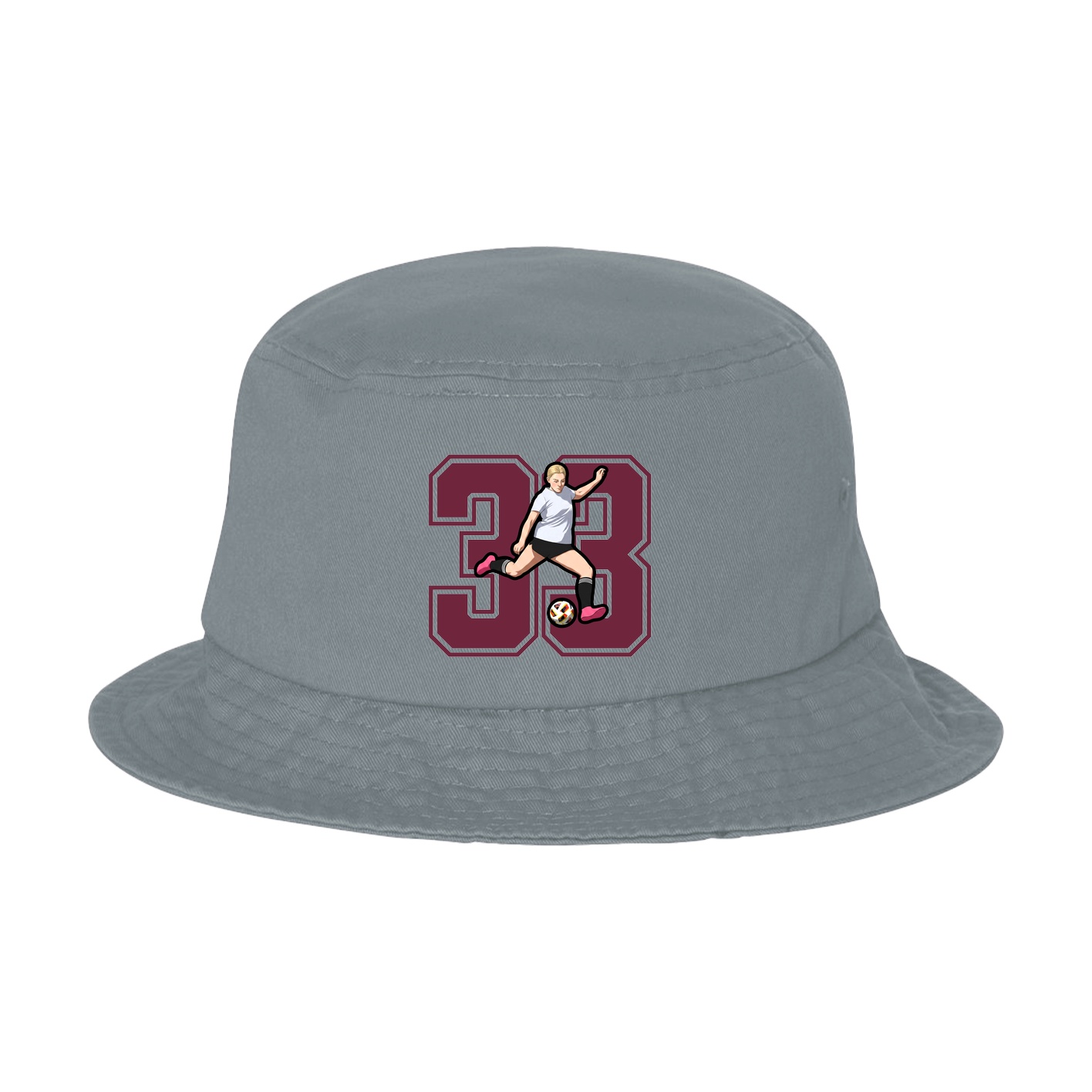 Bucket Cap — Number in Grey
