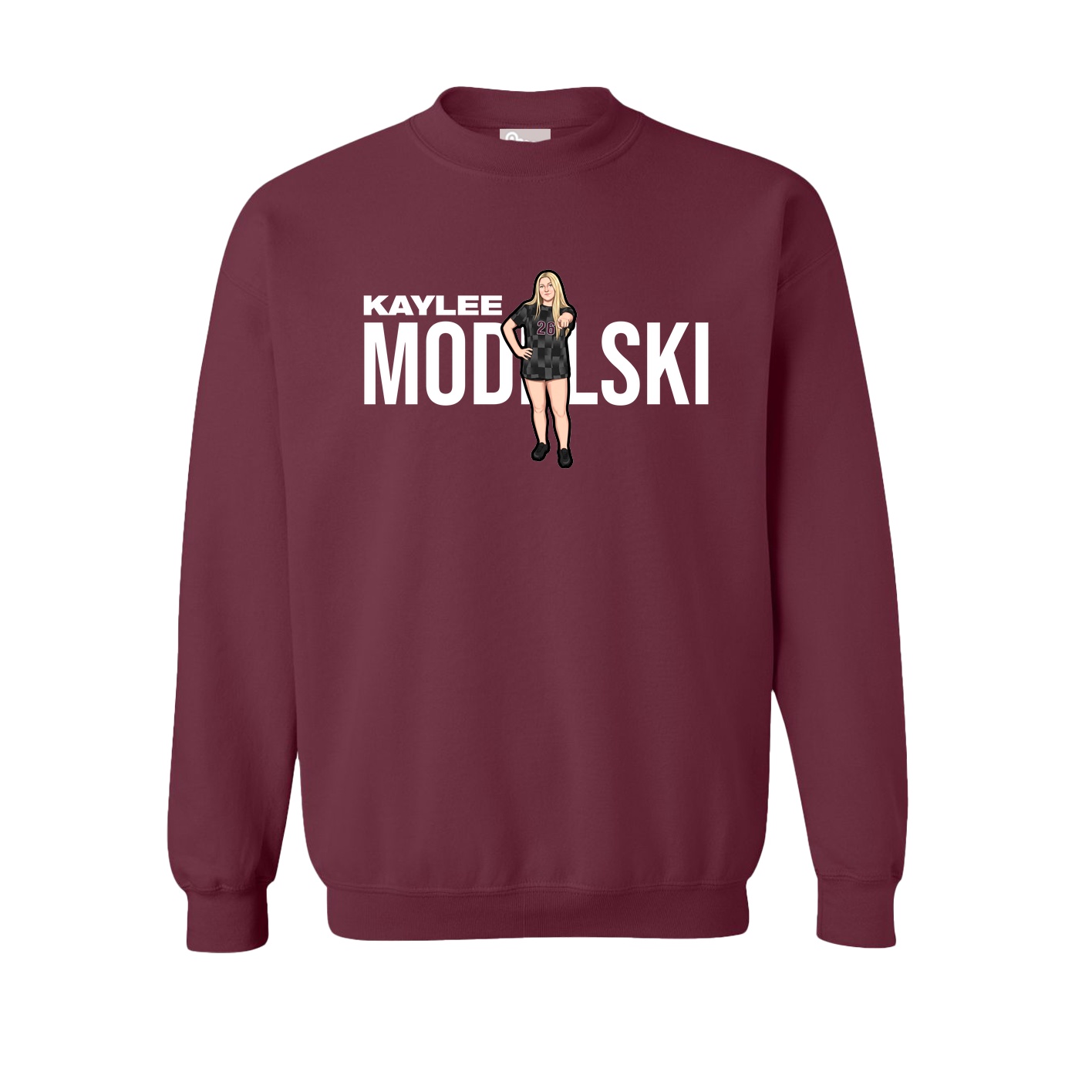 Fleece Crew — Player Name in Maroon