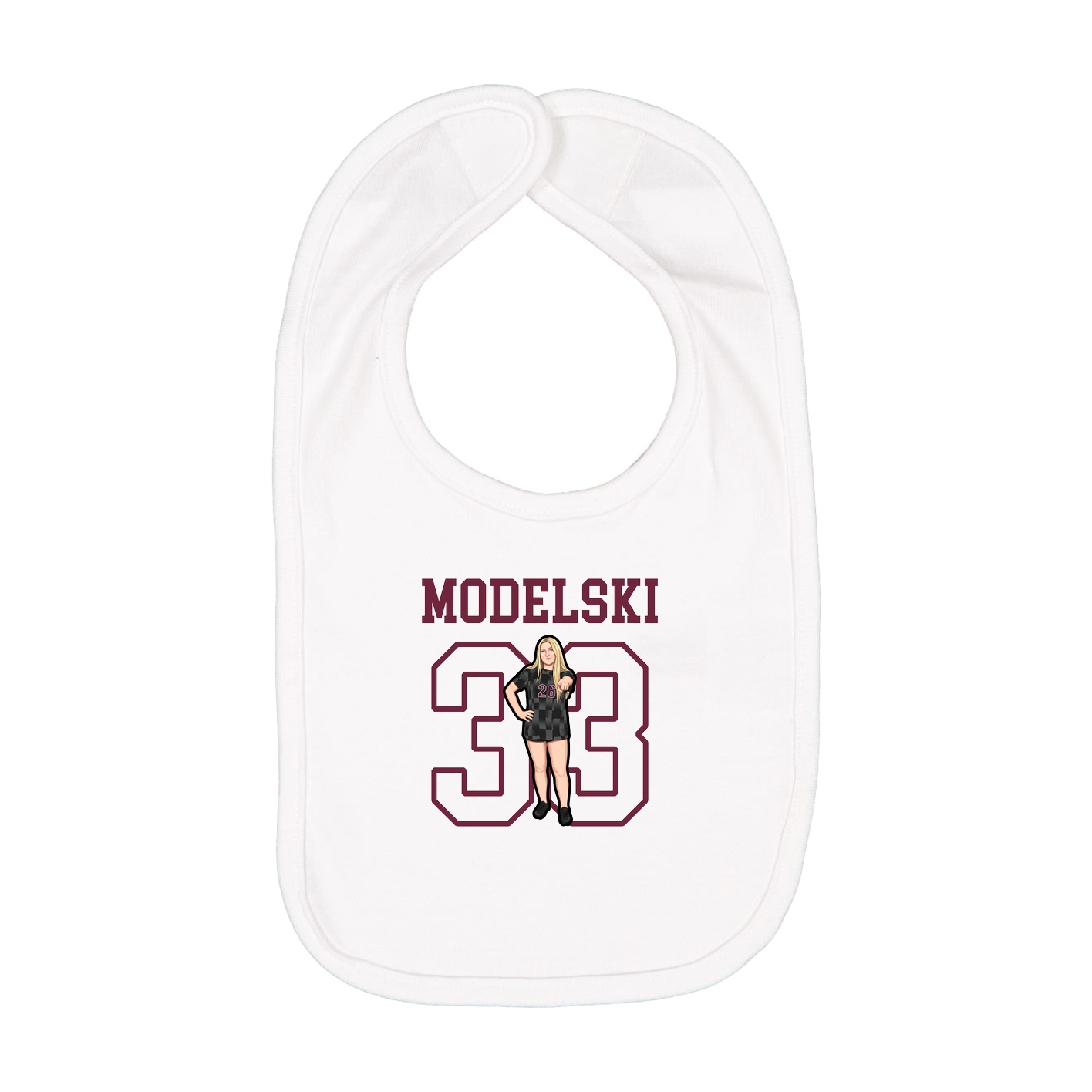 Infant Bib — Shirsey in White