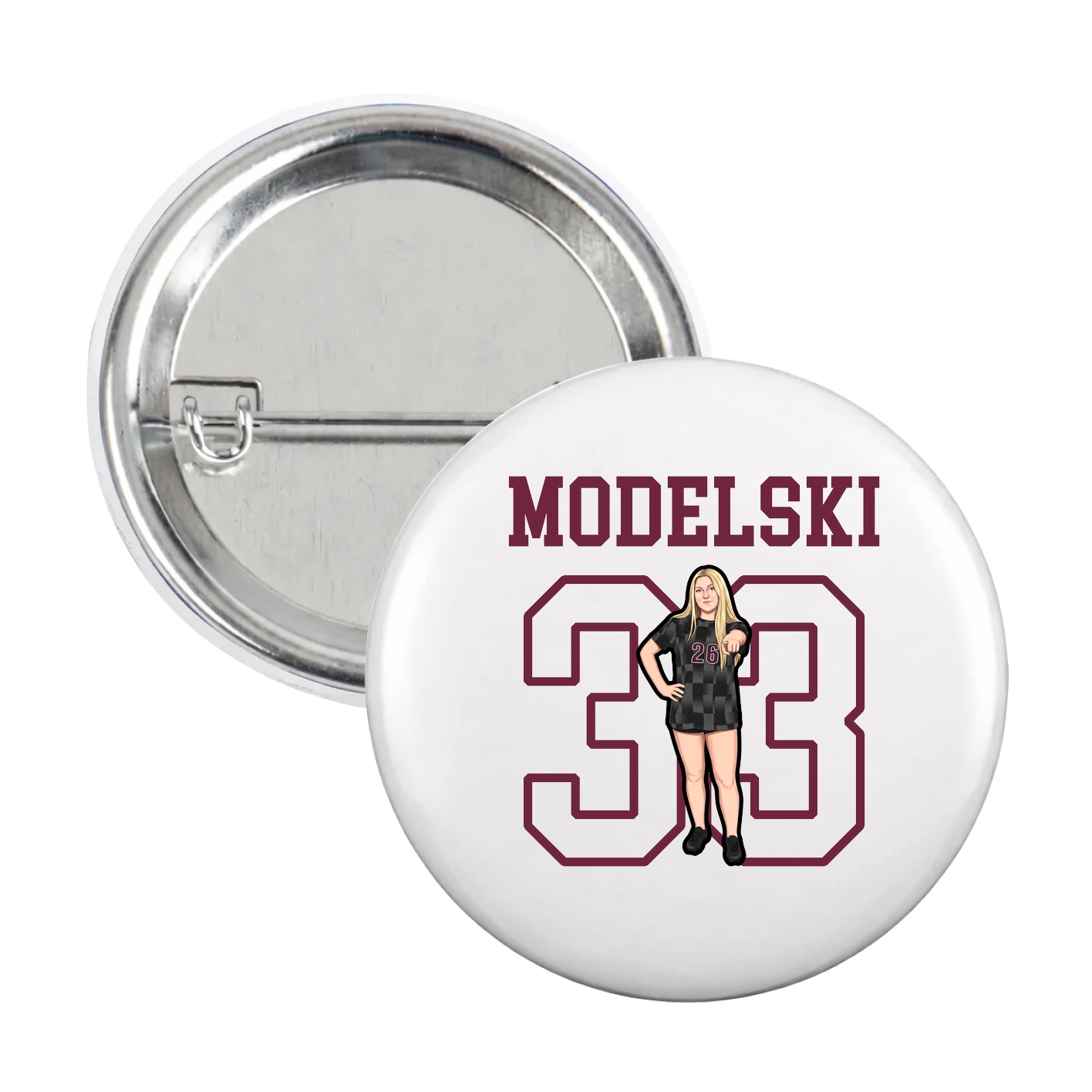 Game Day Button — Shirsey in White