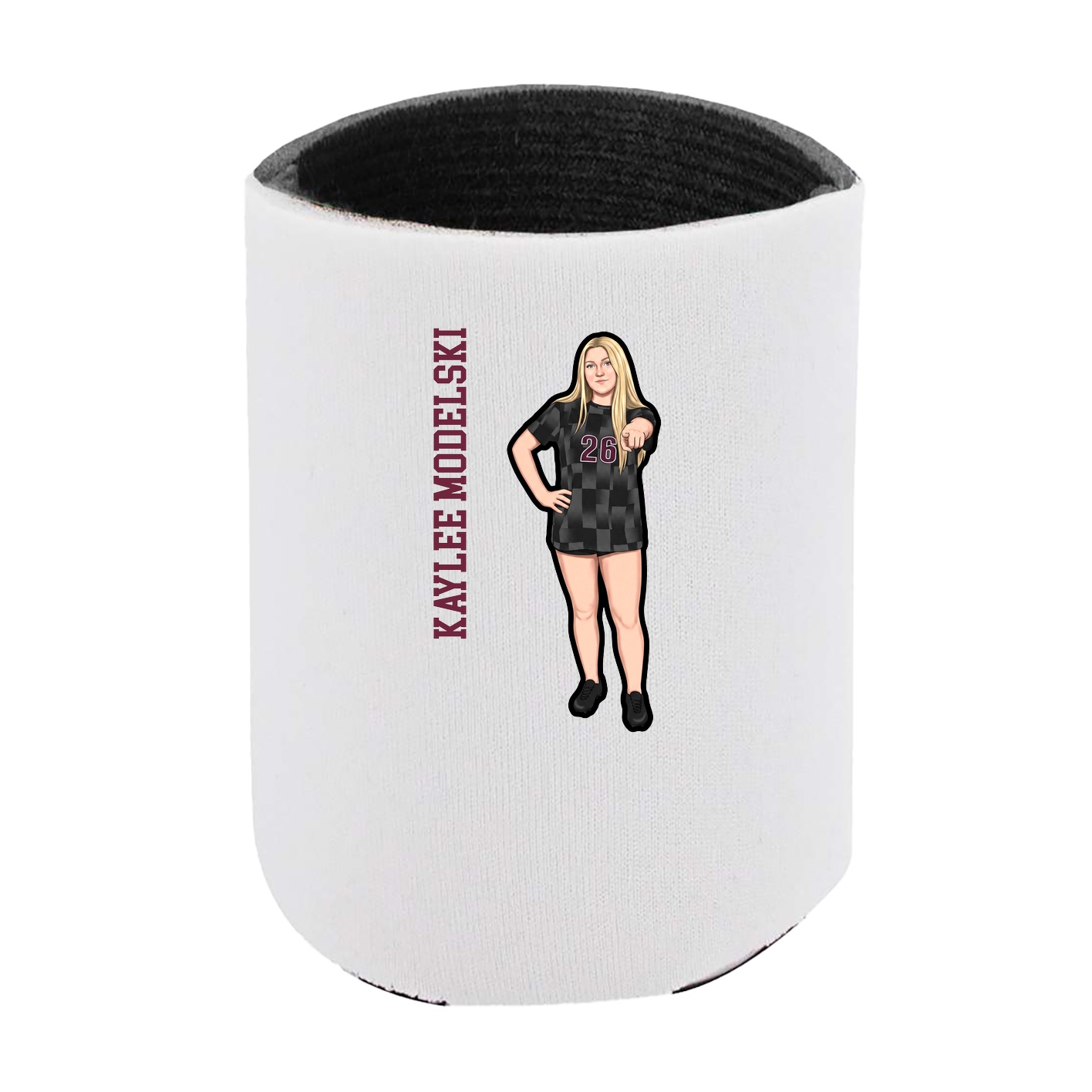 Can Holder — Name Vertical in White