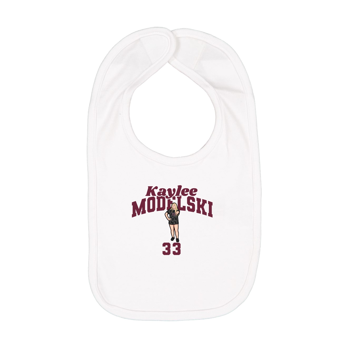 Infant Bib — Signature Arch in White